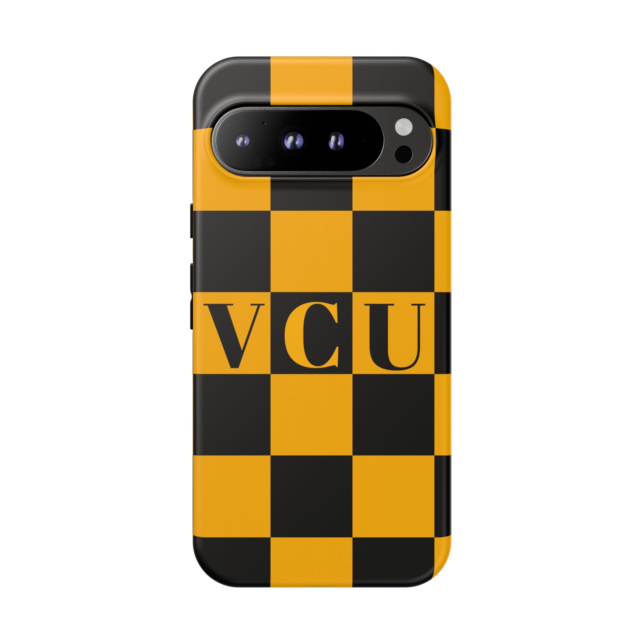 VCU Checkered Phone Case, Tough Cases for VCU Fans, College Student Gear, Sports Team Accessory, Unique Gift Idea