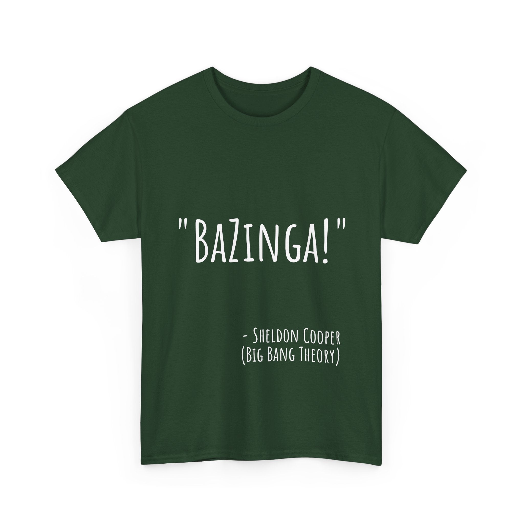 Bazinga! Unisex Cotton Tee - Fun Graphic T-Shirt for Big Bang Theory Fans, Gift for Birthdays, Casual Wear, Nerd Culture Apparel