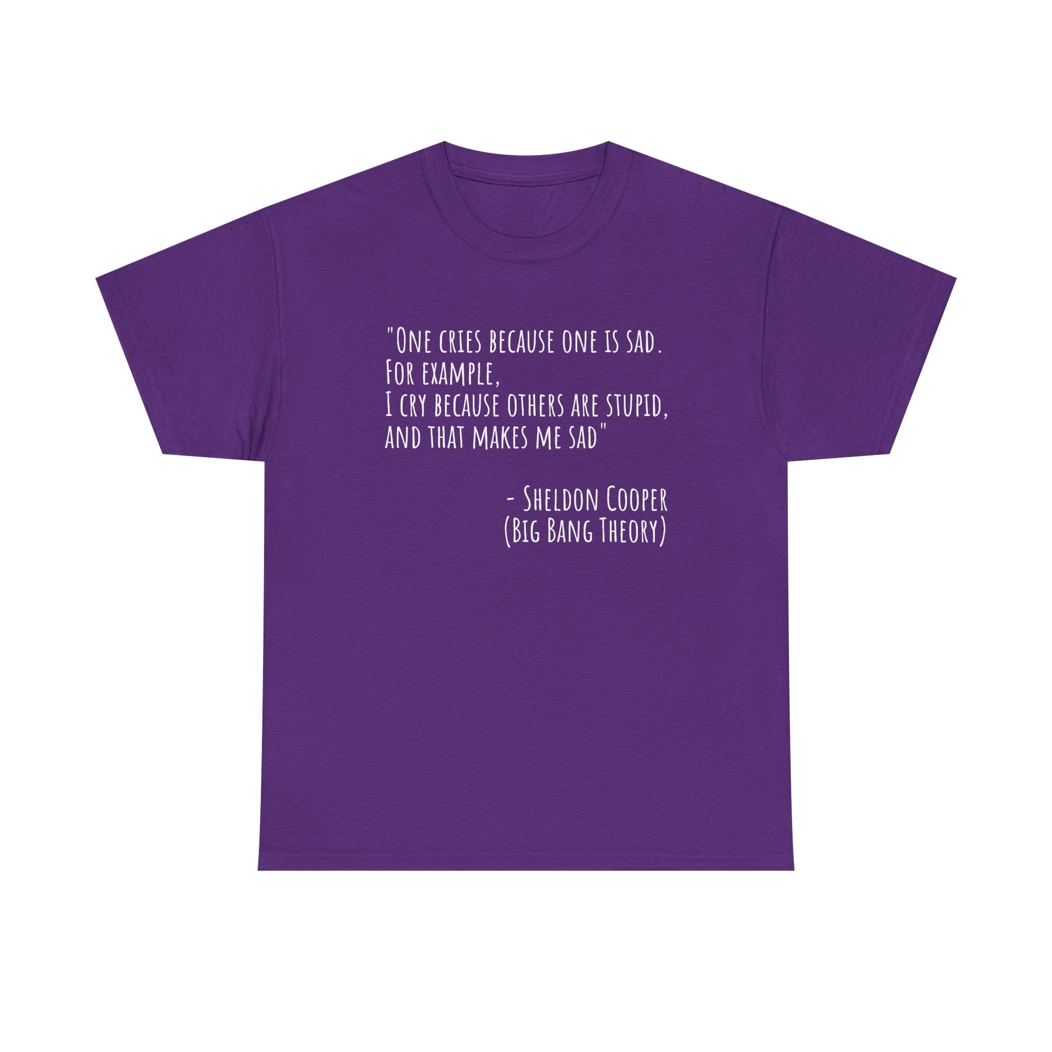 Funny Quote Unisex Tee, Big Bang Theory Shirt, Cotton Graphic Tee, Gift for TV Show Fans, Casual Wear, Humor Apparel