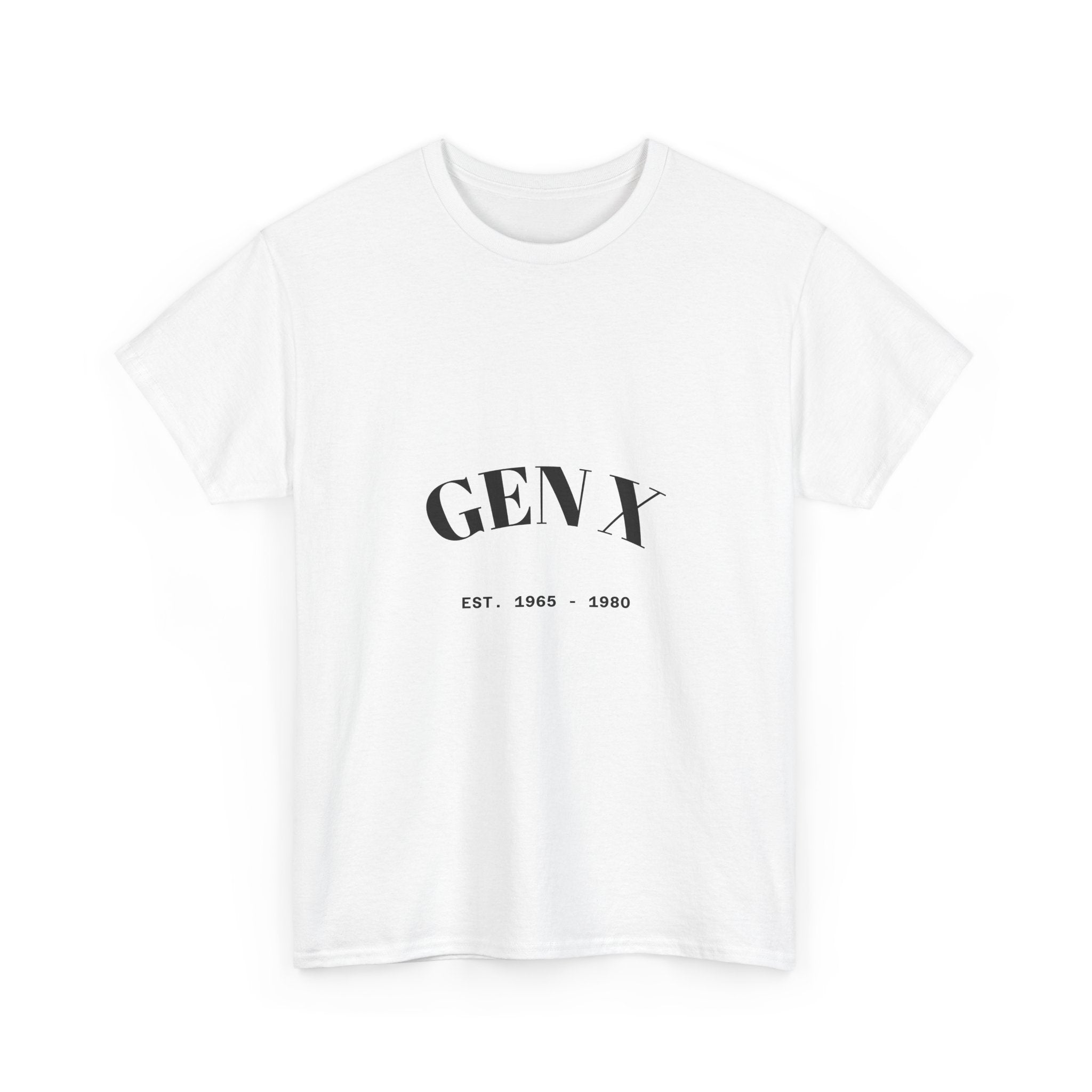 Gen X Unisex Heavy Cotton Tee - Nostalgic Graphic T-Shirt, Perfect for Casual Wear, Gifts, Birthdays, and Retro Celebrations