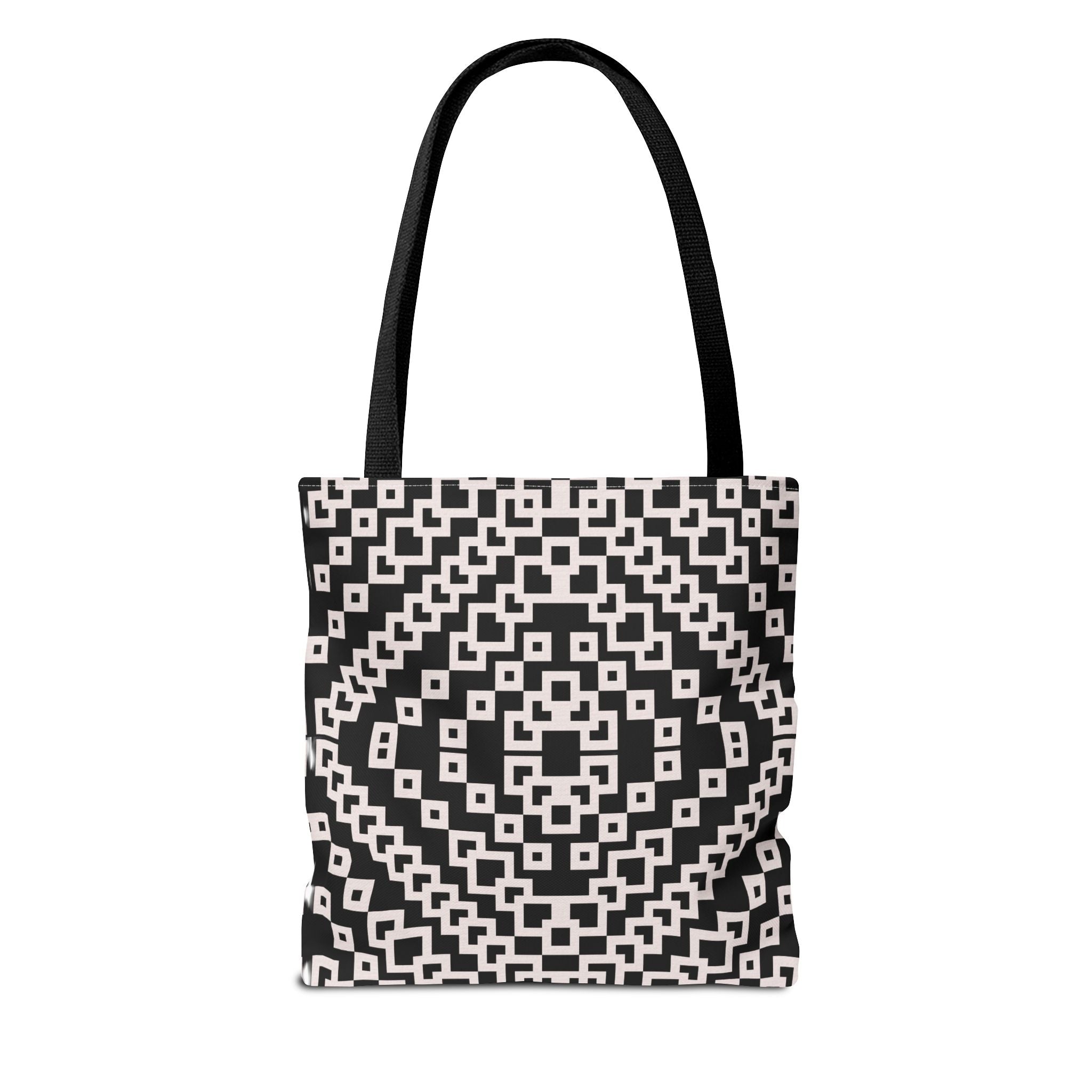 Chic Black and White Geometric Tote Bag | Stylish Everyday Carryall, Reusable Grocery Bag, Fashion Accessory, Gift for Her, Travel Tote