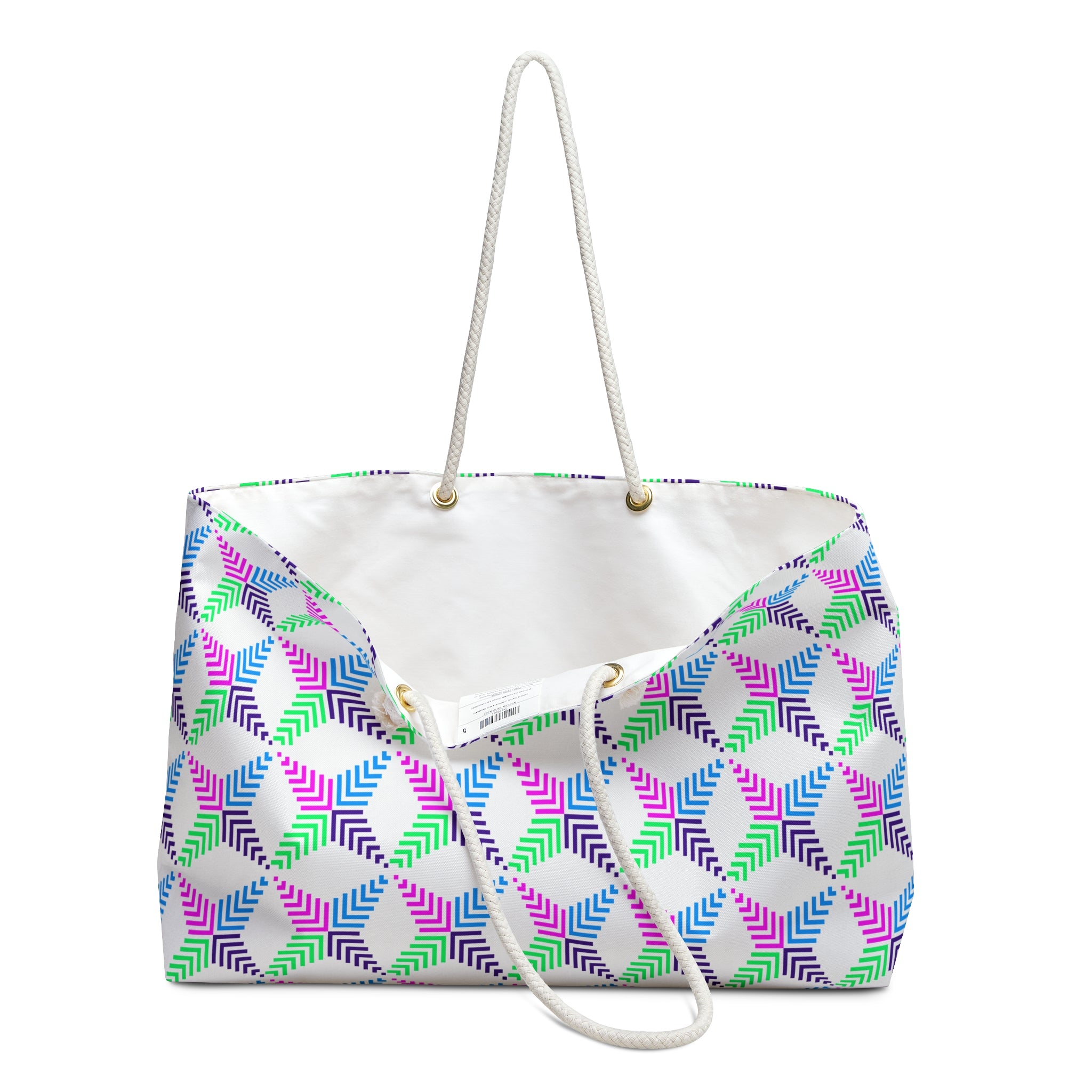 Vibrant Patterned Weekender Bag, Travel Tote, Beach Bag, Gym Bag, Stylish Overnight Bag, Summer Getaway Essential