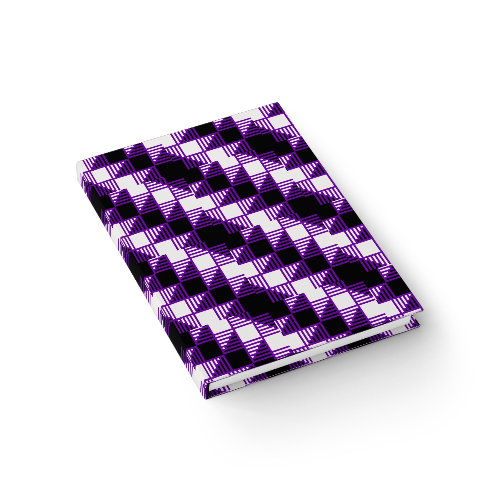 Purple Geometric Patterned Journal - Ruled Lines, Creative Writing, School Notebook, Stylish Planner, Gift Idea, Stationery