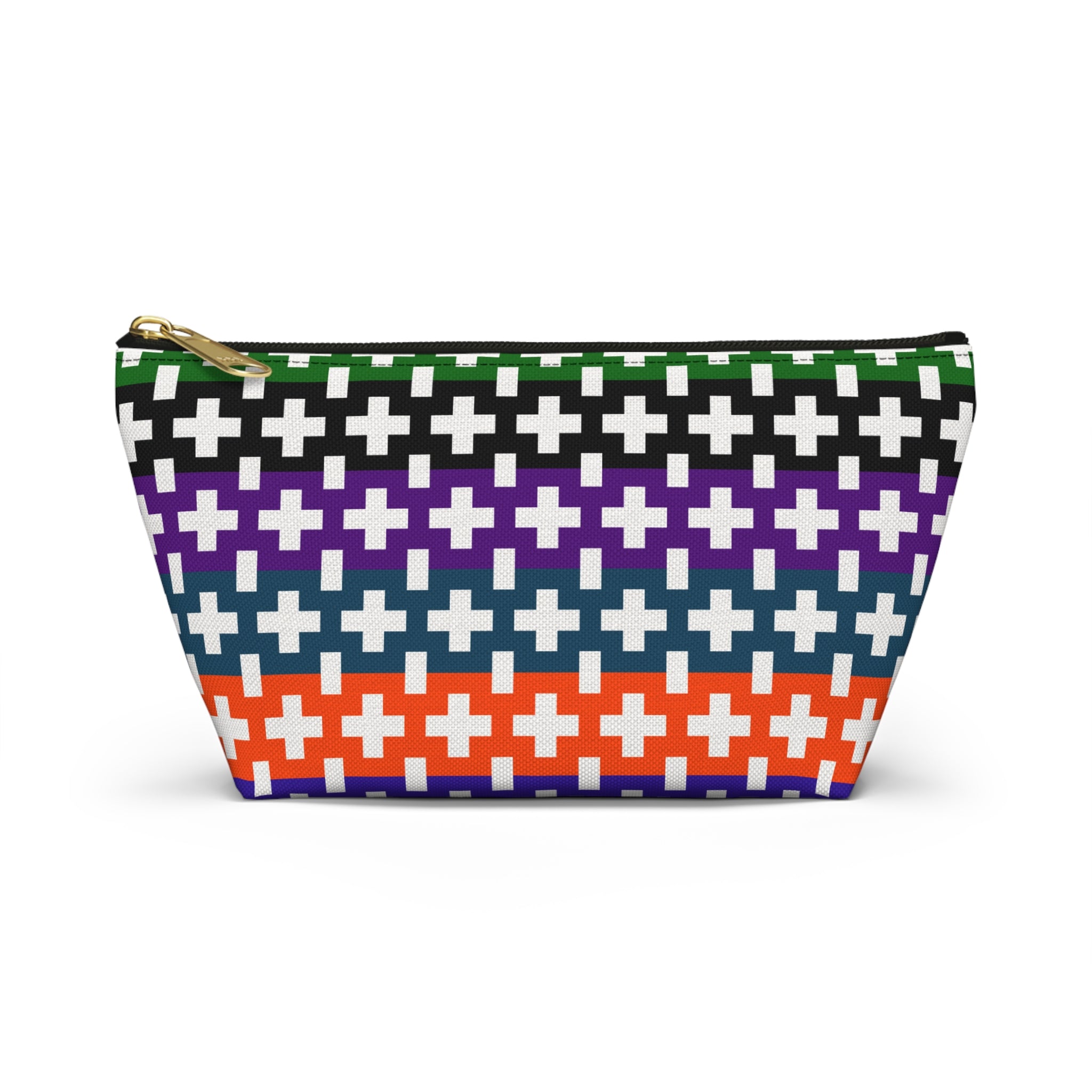 Colorful Geometric Accessory Pouch, Cosmetic Bag, Travel Organizer, Pencil Case, Gifts for Her, Bright Pattern