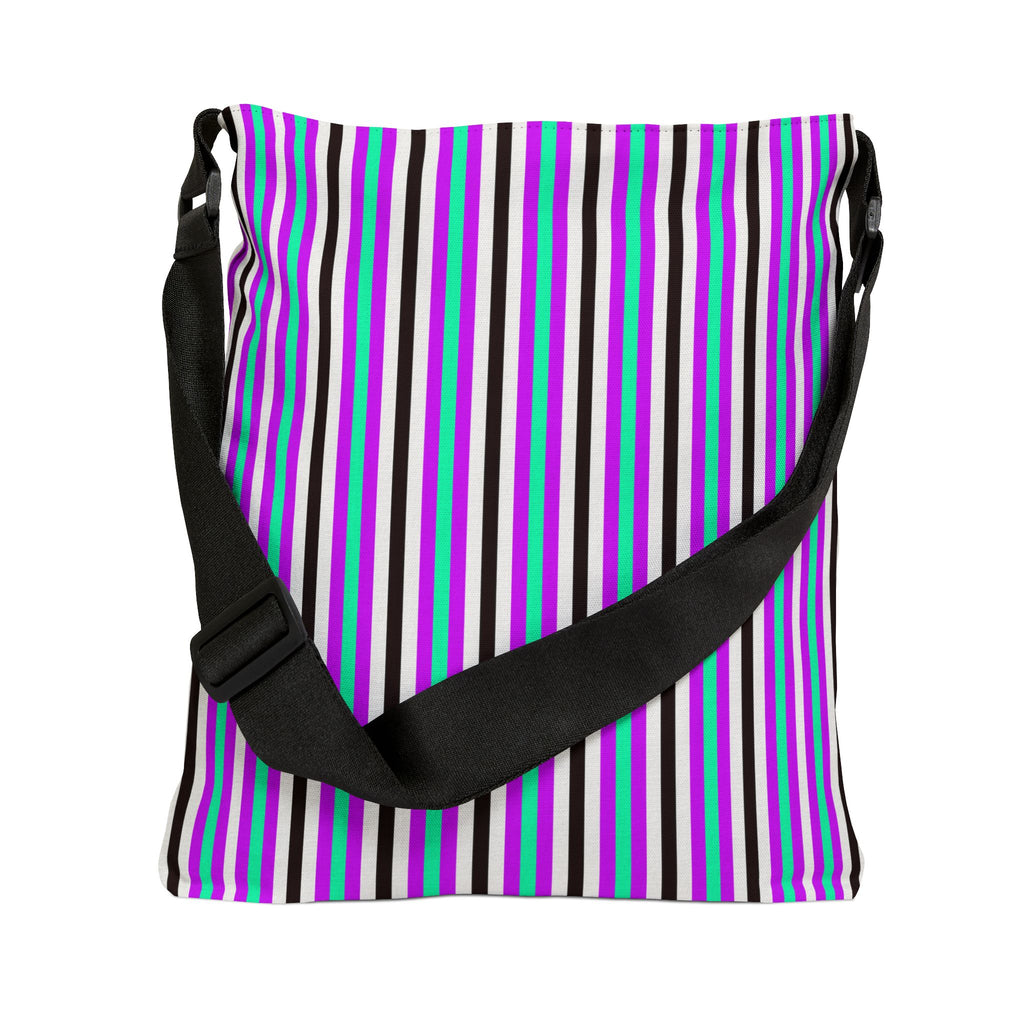 Vibrant Striped Adjustable Tote Bag for Everyday Use, Eco-Friendly Tote, Stylish Shopping Bag, Beach Bag, Gift for Her