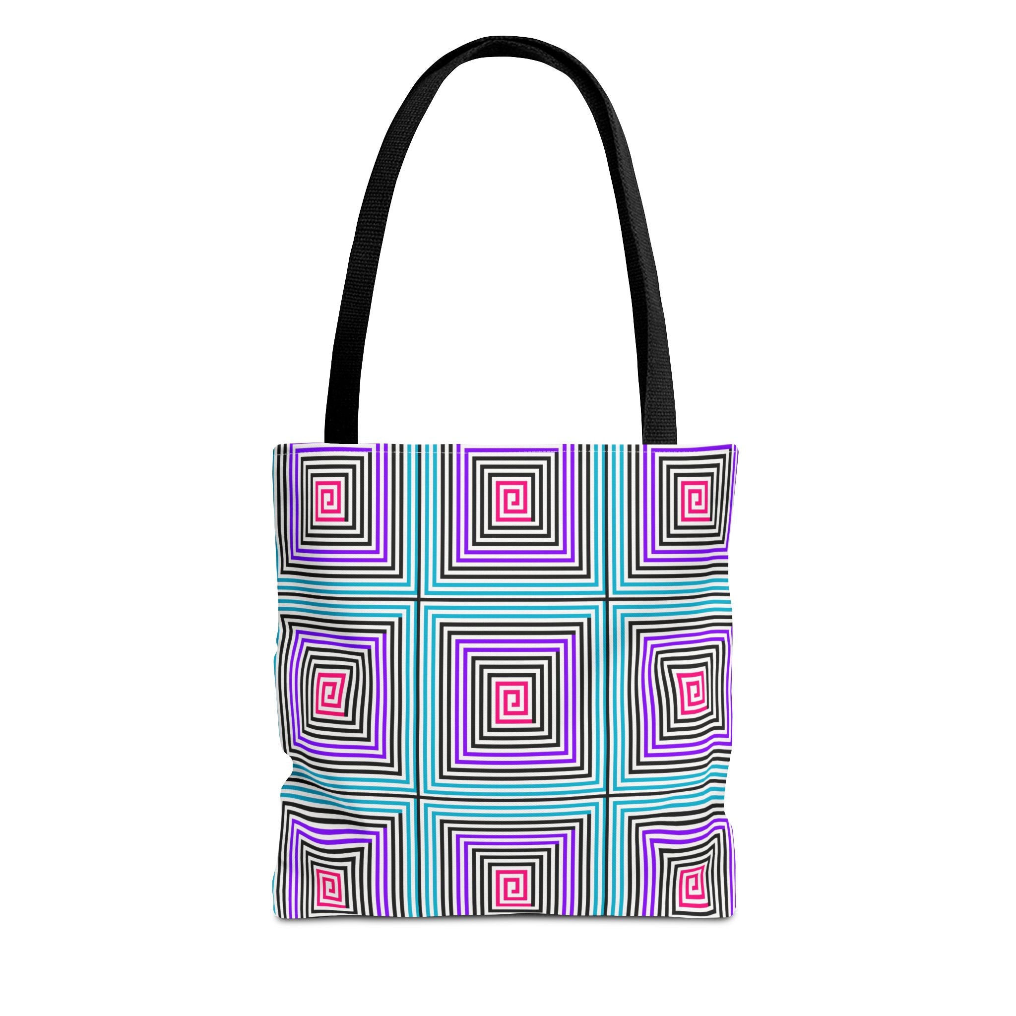 Colorful Spiral Pattern Tote Bag - Stylish Everyday Accessory, Eco-Friendly Shopping Bag, Gift for Her, Boho Tote, Summer Essentials