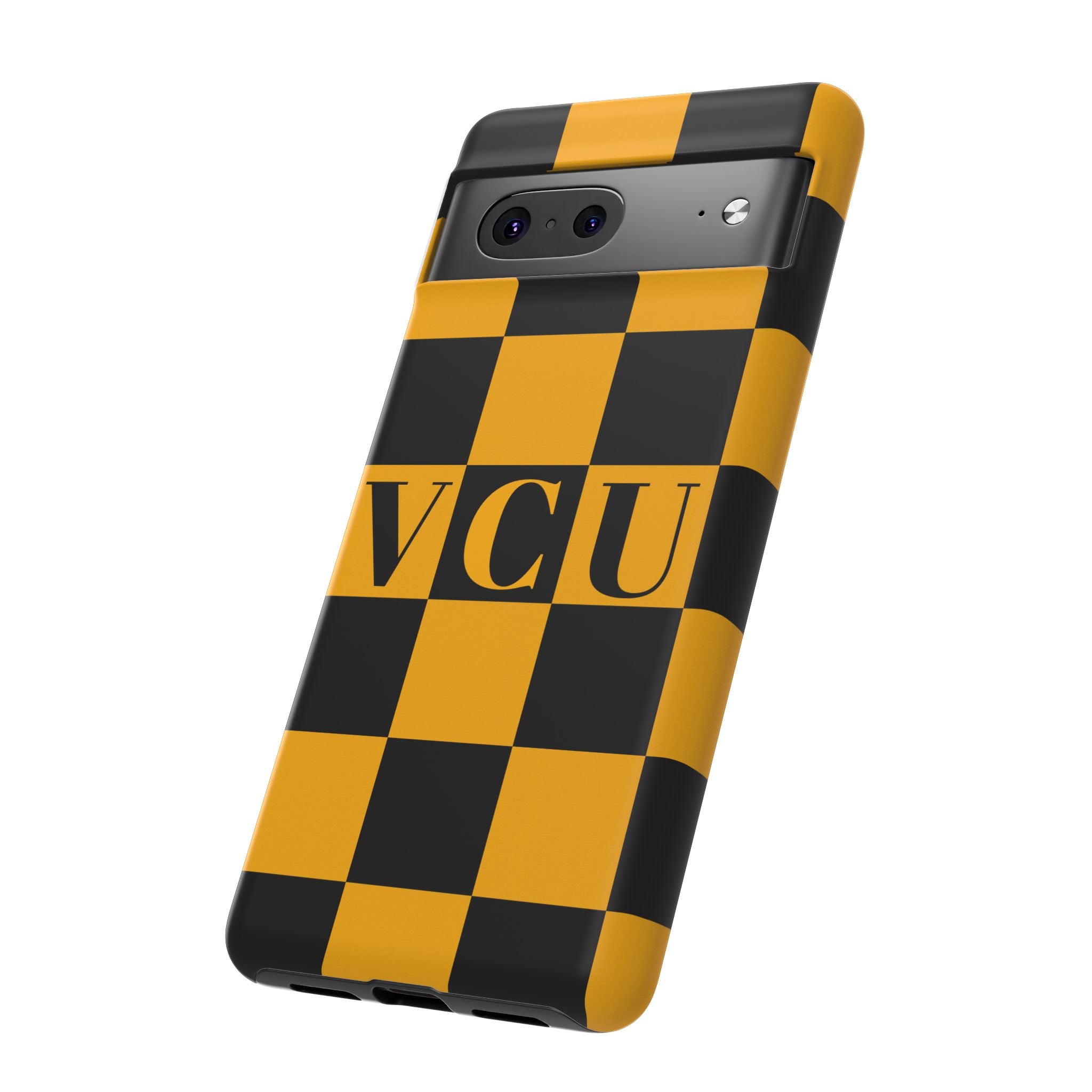 VCU Checkered Phone Case, Tough Cases for VCU Fans, College Student Gear, Sports Team Accessory, Unique Gift Idea