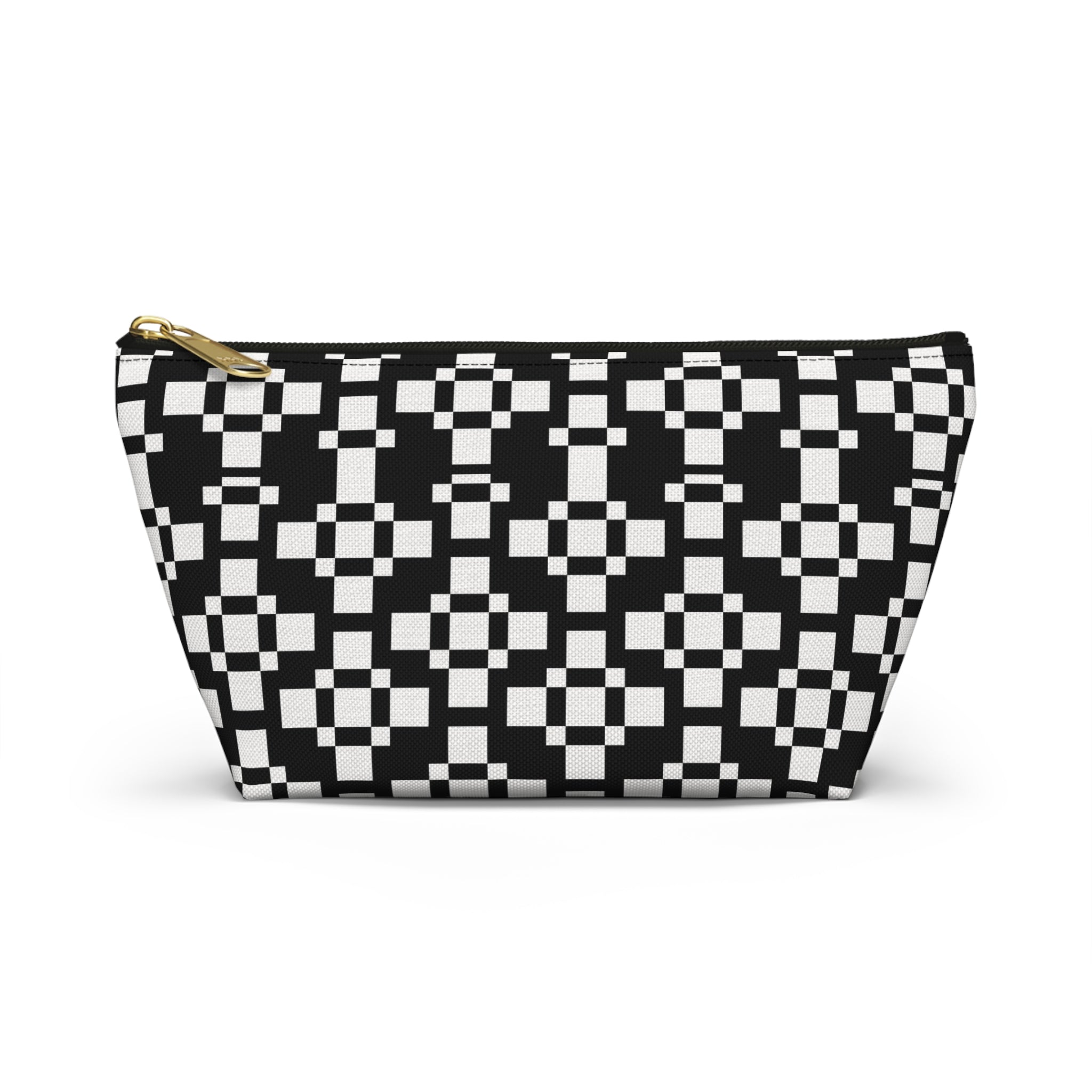 Chic Geometric Accessory Pouch - Minimalist Black and White Makeup Bag, Travel Organizer, Gift for Her, Daily Essentials Case, Stylish [...]