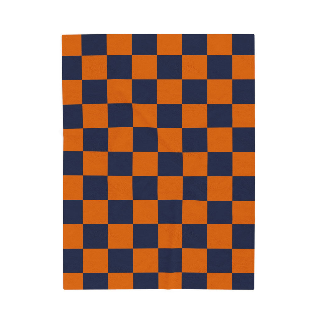 Cozy Checkerboard Plush Blanket – Ideal Gift for Home, Warmth, Comfort, Fall Decor, Halloween, Sports Enthusiasts