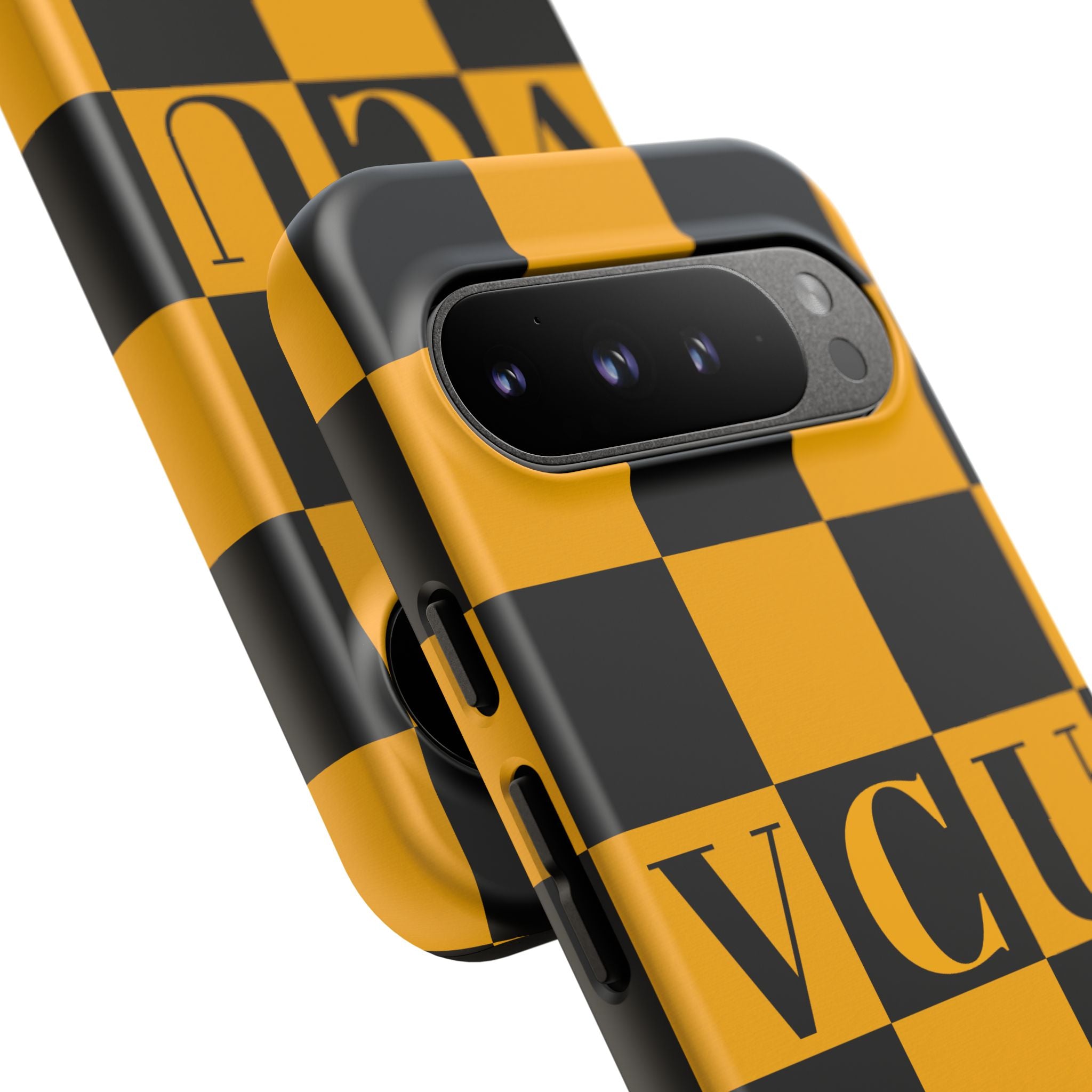 VCU Checkered Phone Case, Tough Cases for VCU Fans, College Student Gear, Sports Team Accessory, Unique Gift Idea