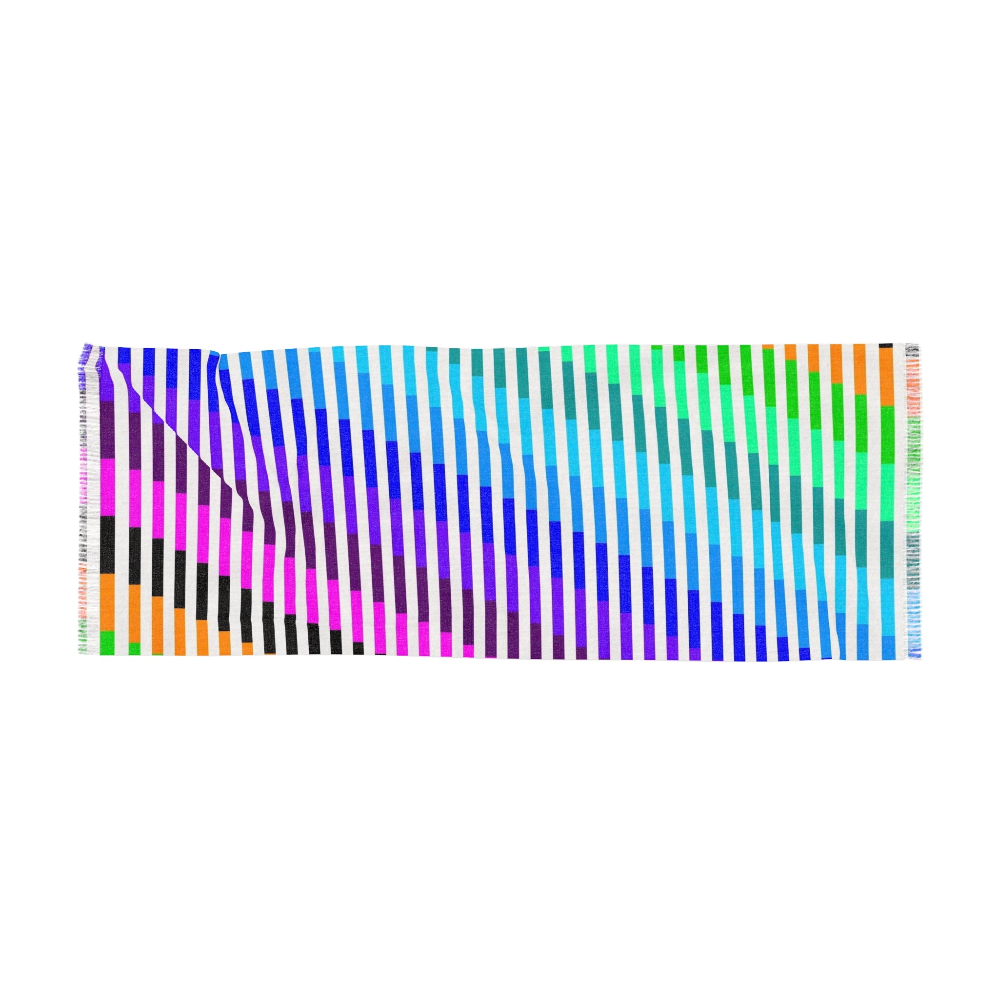 Colorful Striped Light Scarf, Summer Accessory, Boho Chic Wrap, Lightweight Fashion Scarf, Gift for Her, Beach Cover-Up