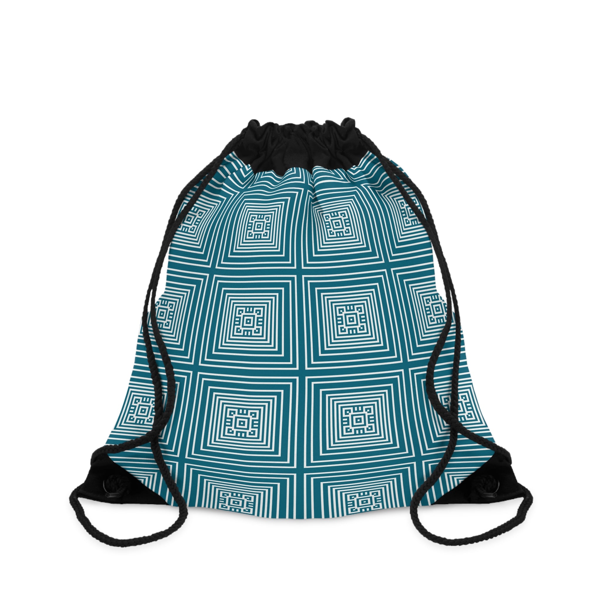 Geometric Pattern Drawstring Bag | Stylish Gym Sack, Travel Bag, Beach Tote, School Backpack, Gift for Her