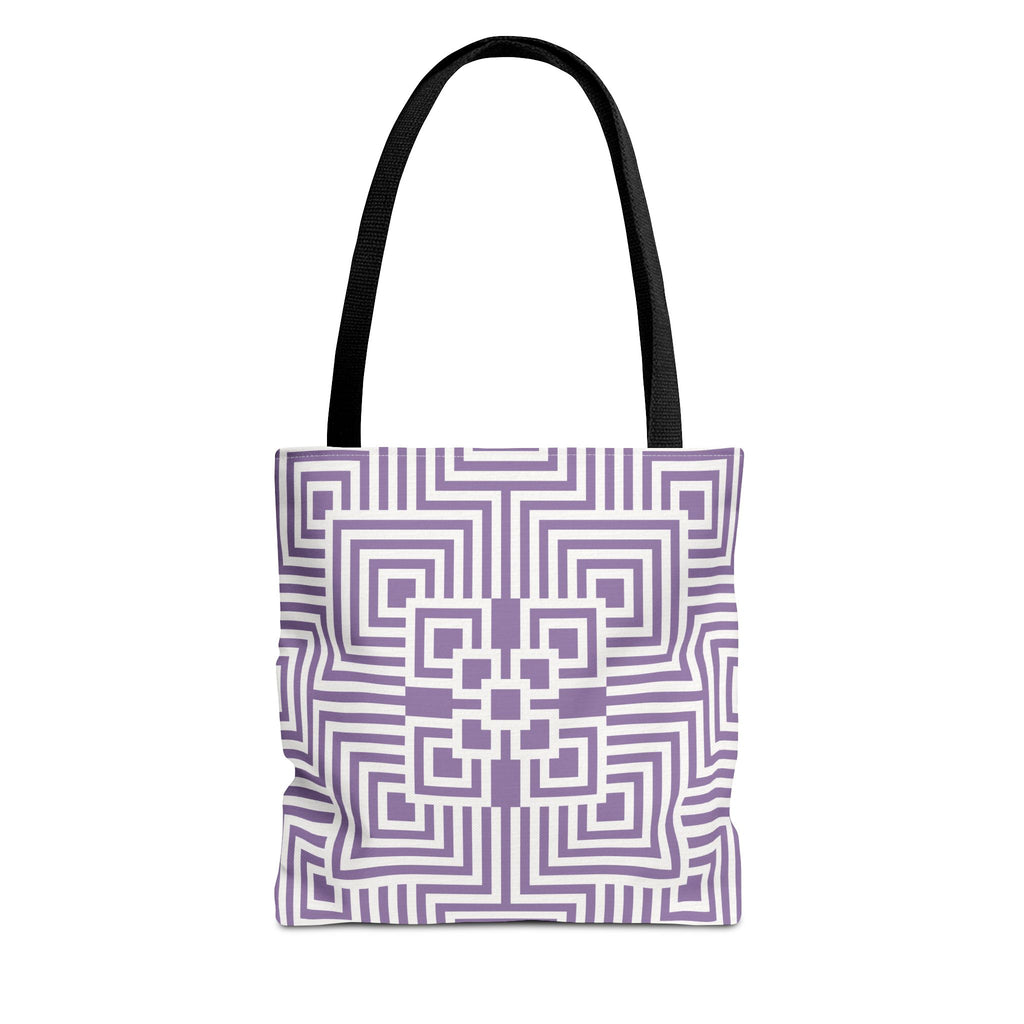 Geometric Pattern Tote Bag - Stylish Reusable Shopping Bag, Eco-Friendly Gift, Fashion Accessory, Purple Art Design, Everyday Use