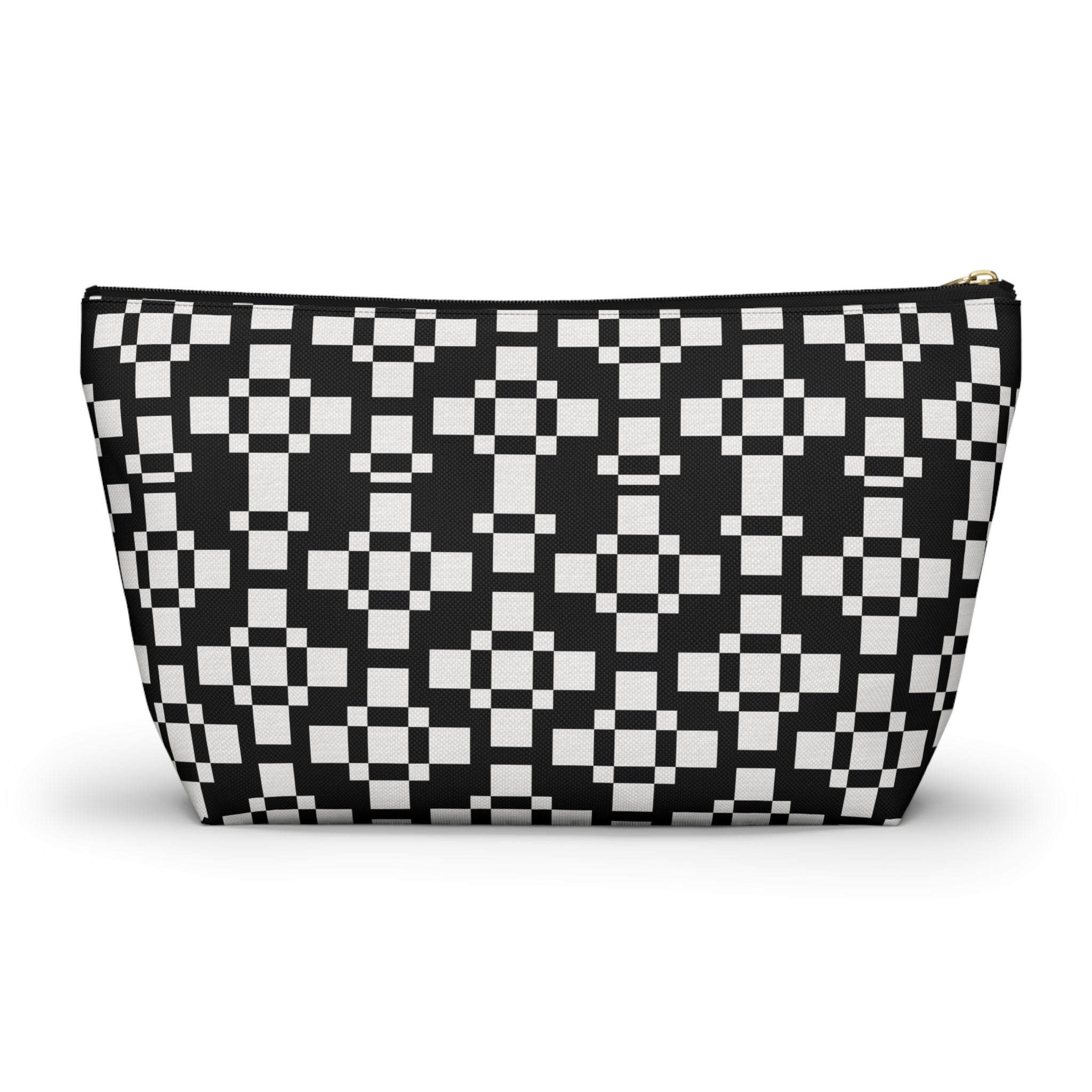 Chic Geometric Accessory Pouch - Minimalist Black and White Makeup Bag, Travel Organizer, Gift for Her, Daily Essentials Case, Stylish [...]