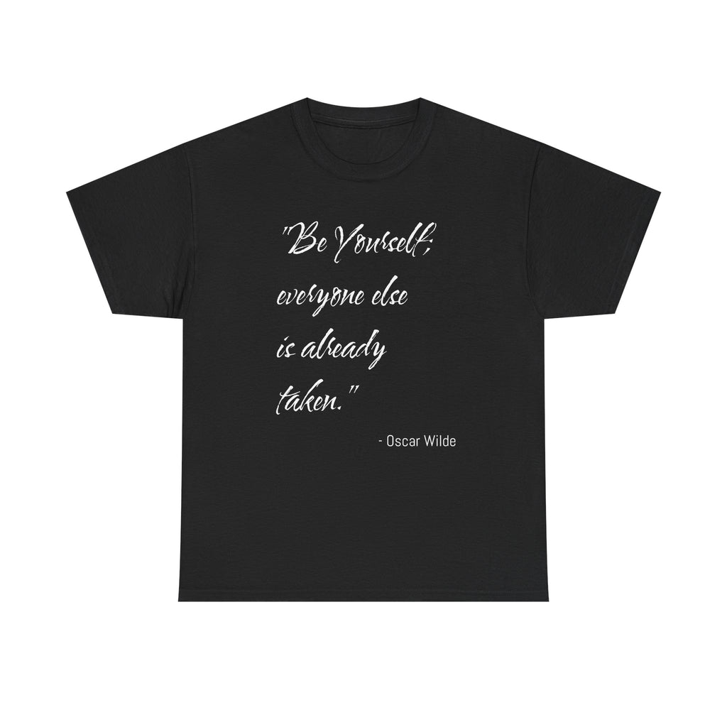 Inspirational Quote Tee: 'Be Yourself' Unisex Heavy Cotton Shirt, Motivational Gift for Friends, Casual Wear, Birthday Apparel