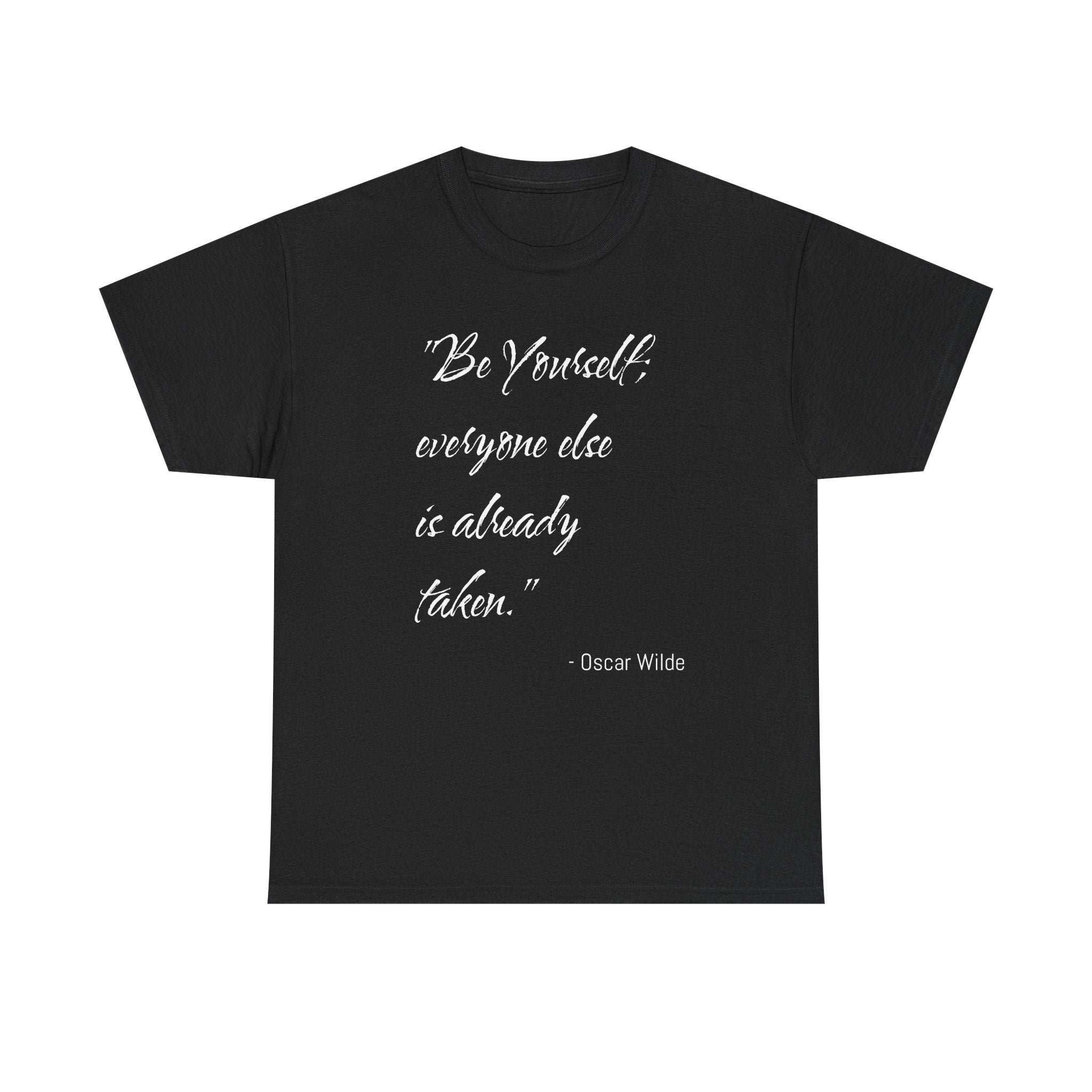 Inspirational Quote Tee: 'Be Yourself' Unisex Heavy Cotton Shirt, Motivational Gift for Friends, Casual Wear, Birthday Apparel