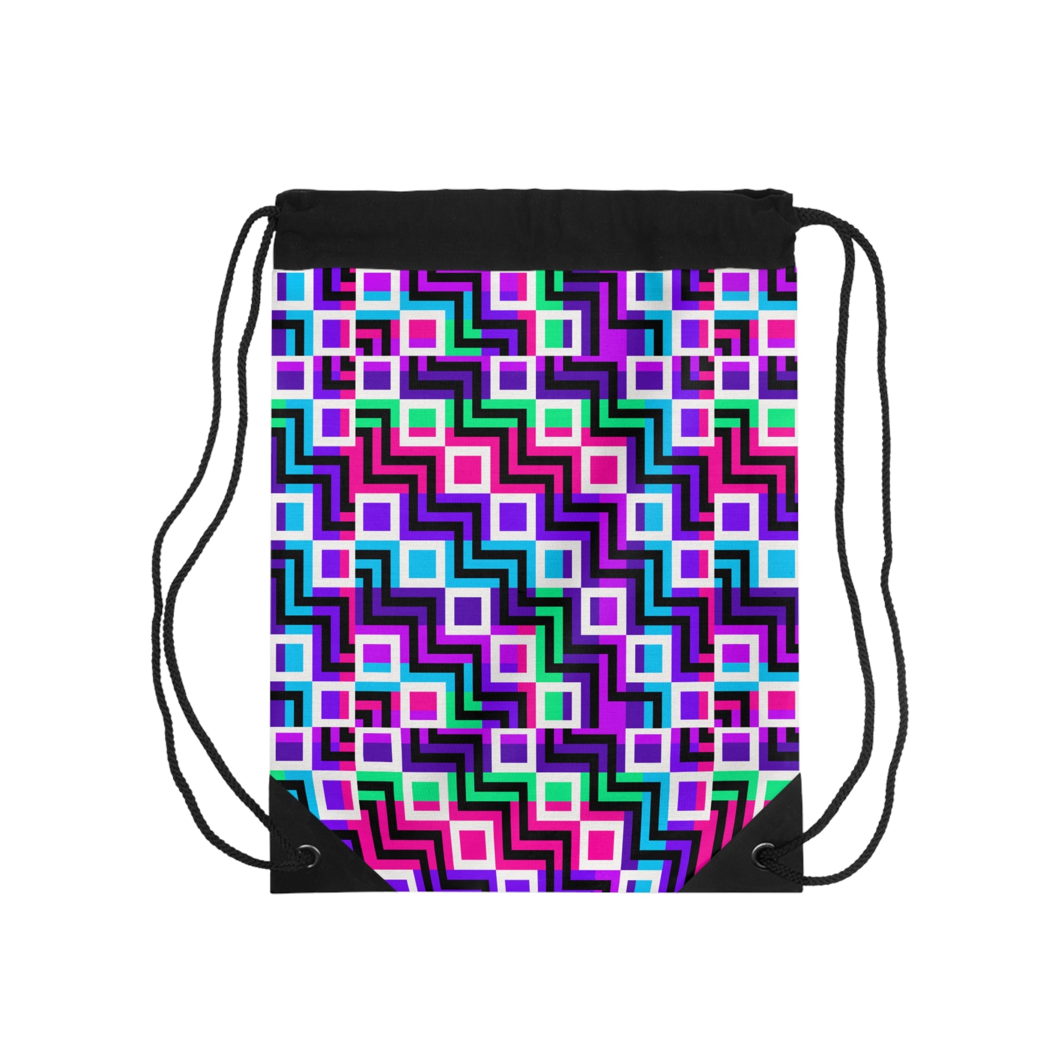 Colorful Abstract Drawstring Bag for Gym, Dance, Beach, Travel, and School