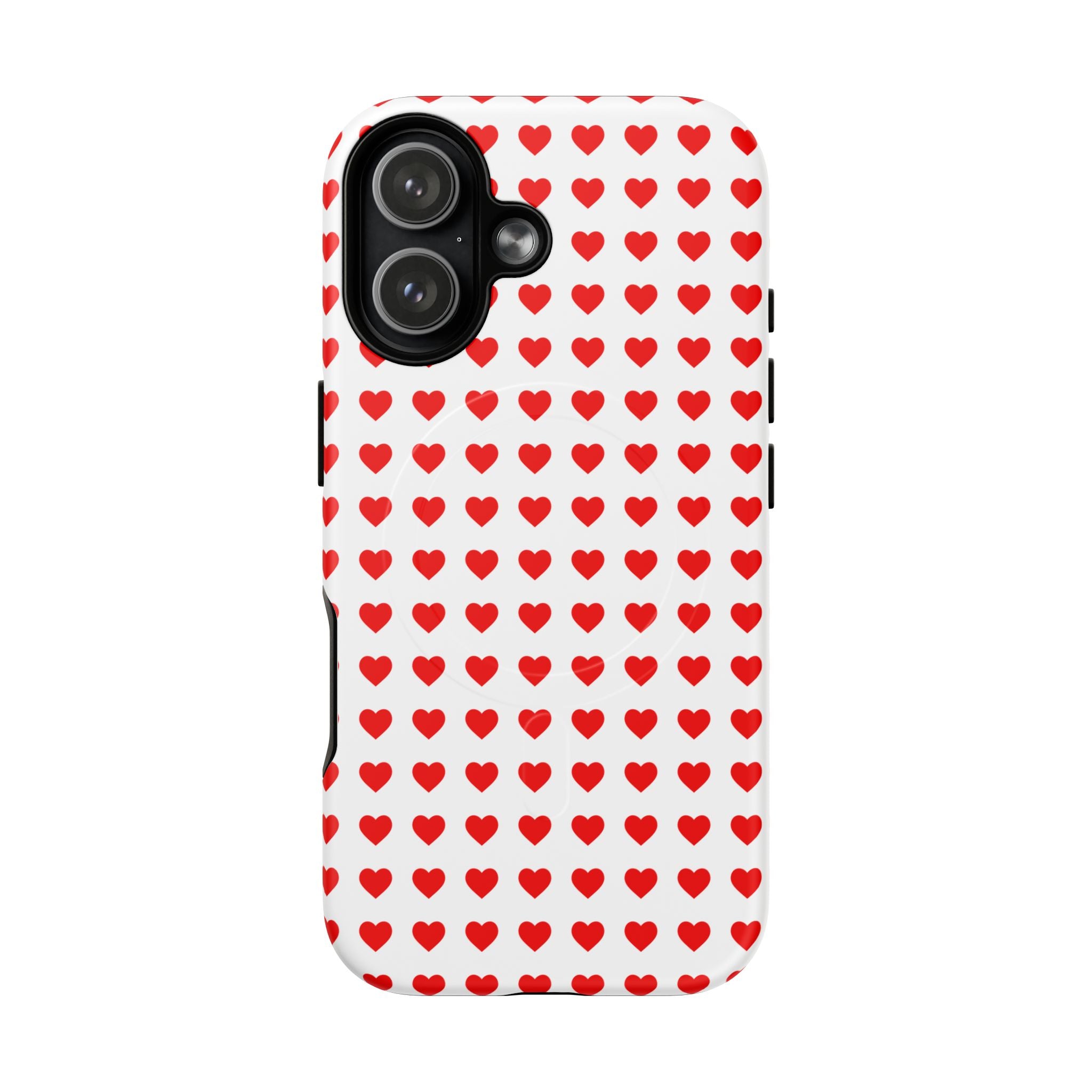 Heart Pattern Phone Case, Tough Magnetic Case, Cute Phone Cover, Valentine Gift, Stylish Accessory
