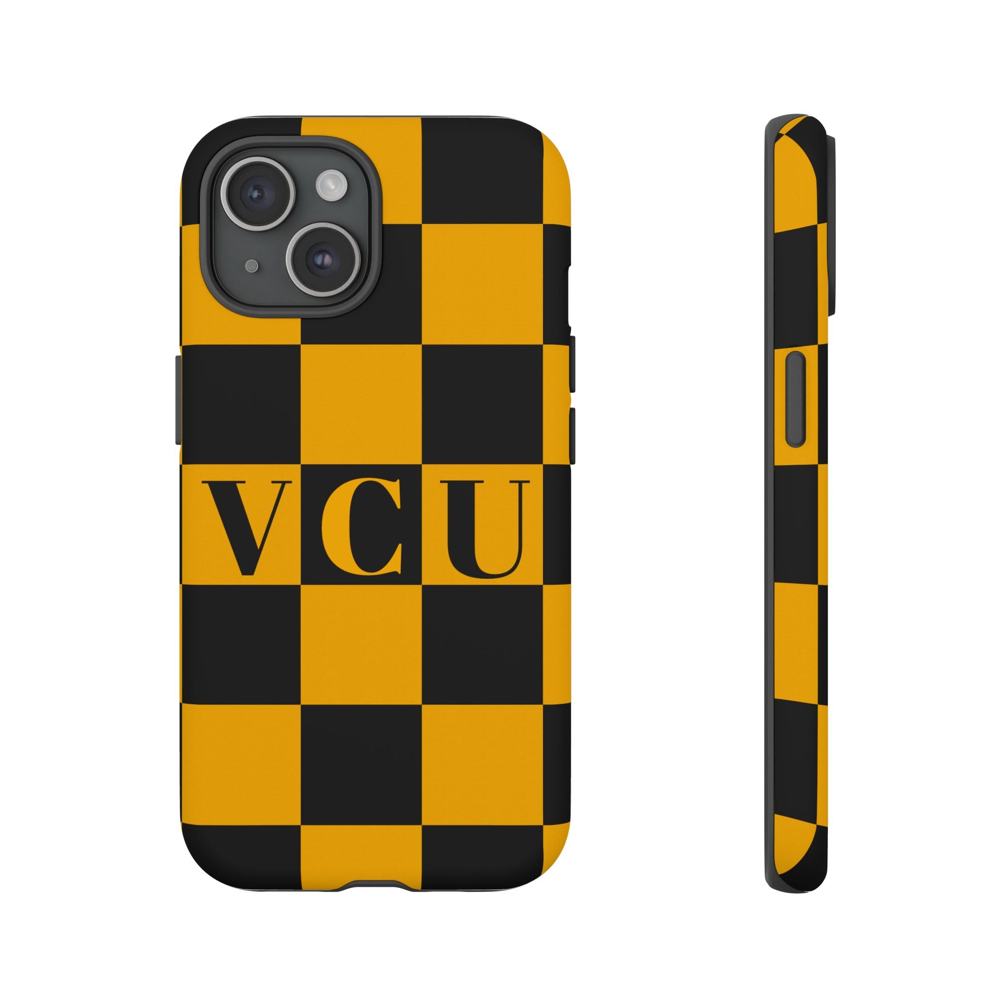 VCU Checkered Phone Case, Tough Cases for VCU Fans, College Student Gear, Sports Team Accessory, Unique Gift Idea