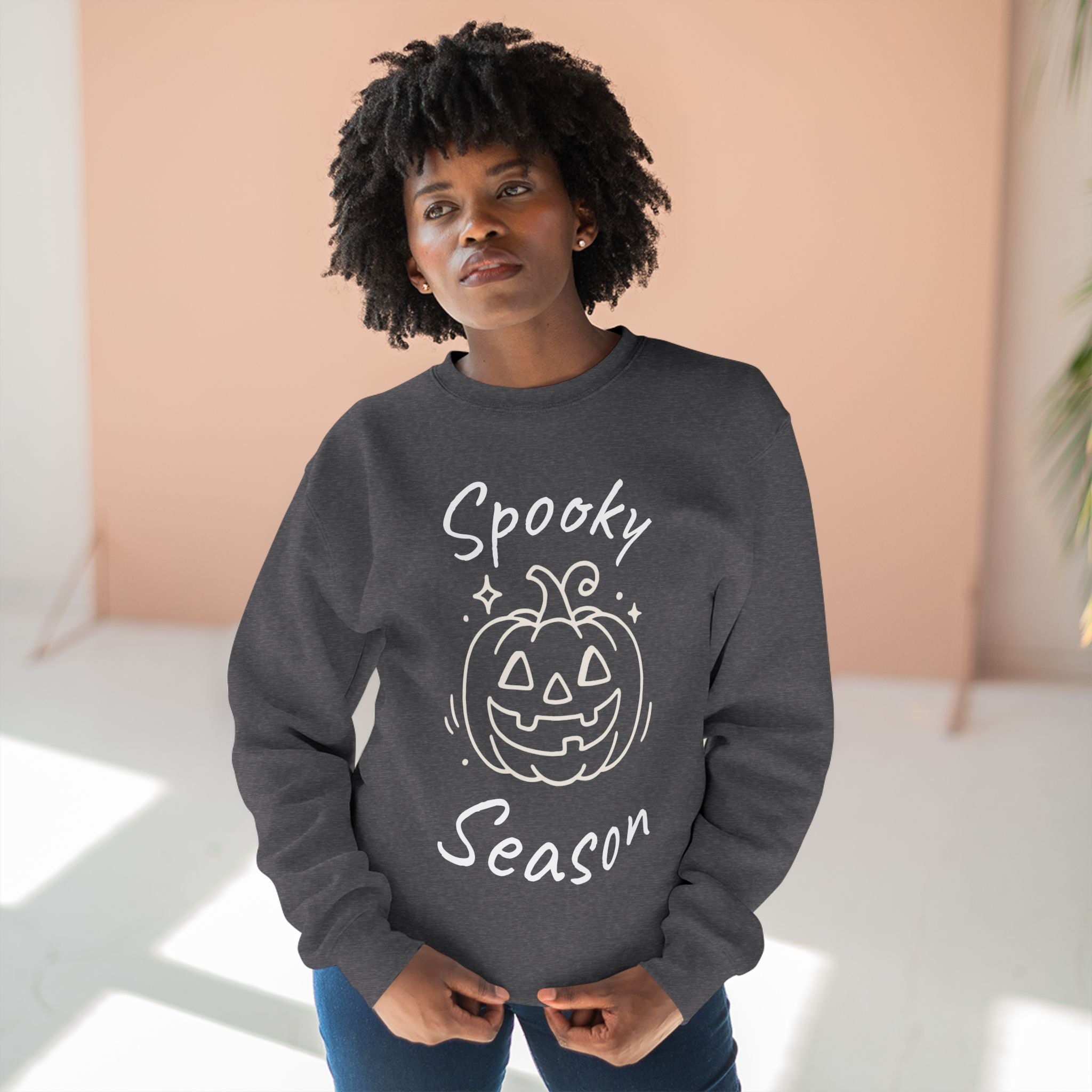 Halloween Pumpkin Sweatshirt, Unisex Crewneck, Cozy Fall Apparel, Spooky Season Fashion, Holiday Gift, Autumn Sweatshirt