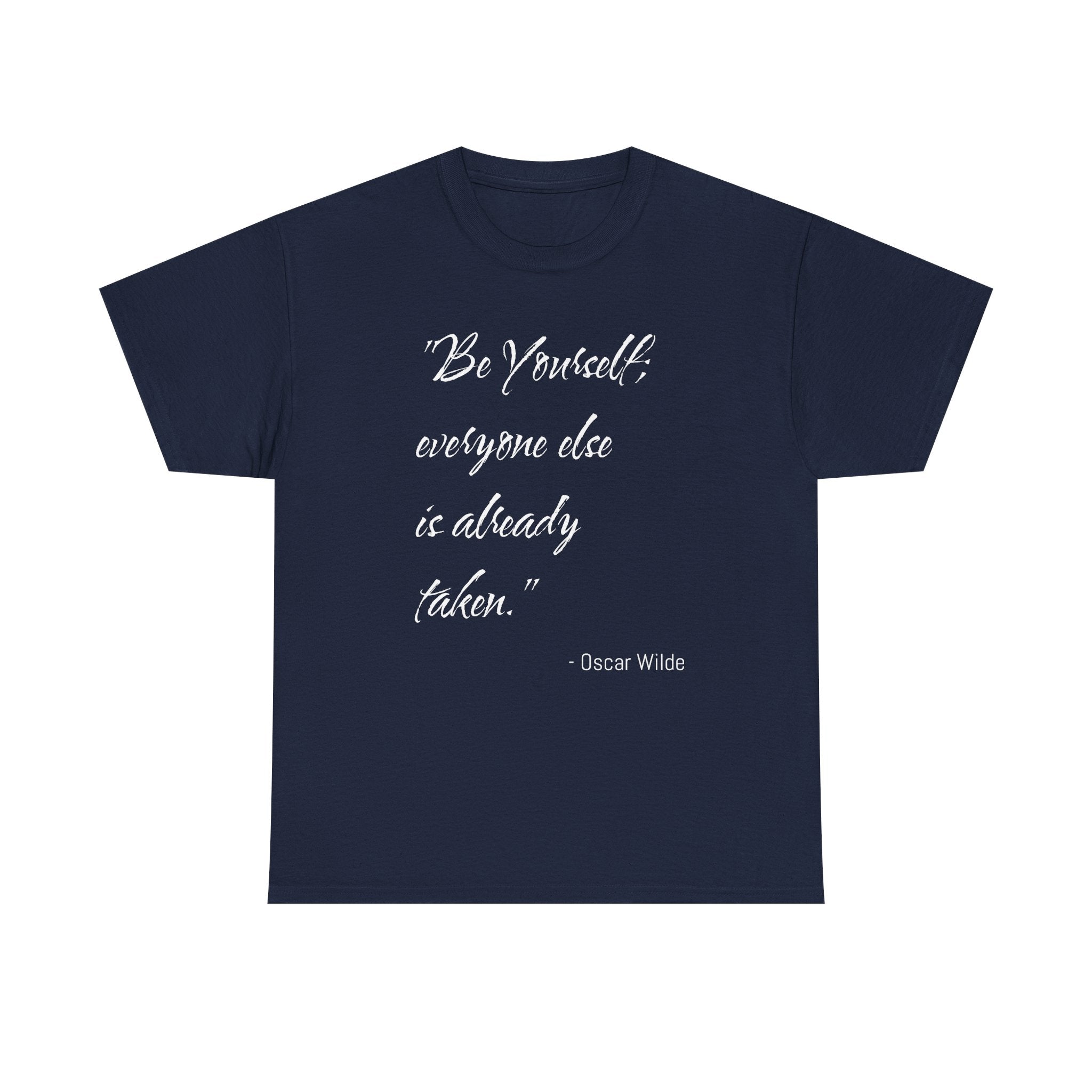 Inspirational Quote Tee: 'Be Yourself' Unisex Heavy Cotton Shirt, Motivational Gift for Friends, Casual Wear, Birthday Apparel