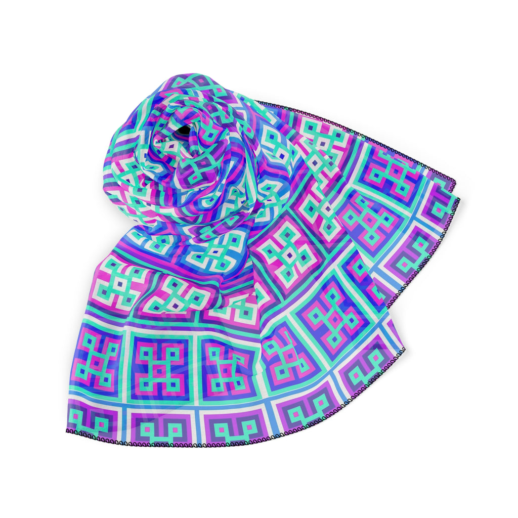 Vibrant Poly Scarf – Colorful Fashion Accessory for Everyday Wear, Perfect for Spring, Summer, Gifts, Festivals, and Travel