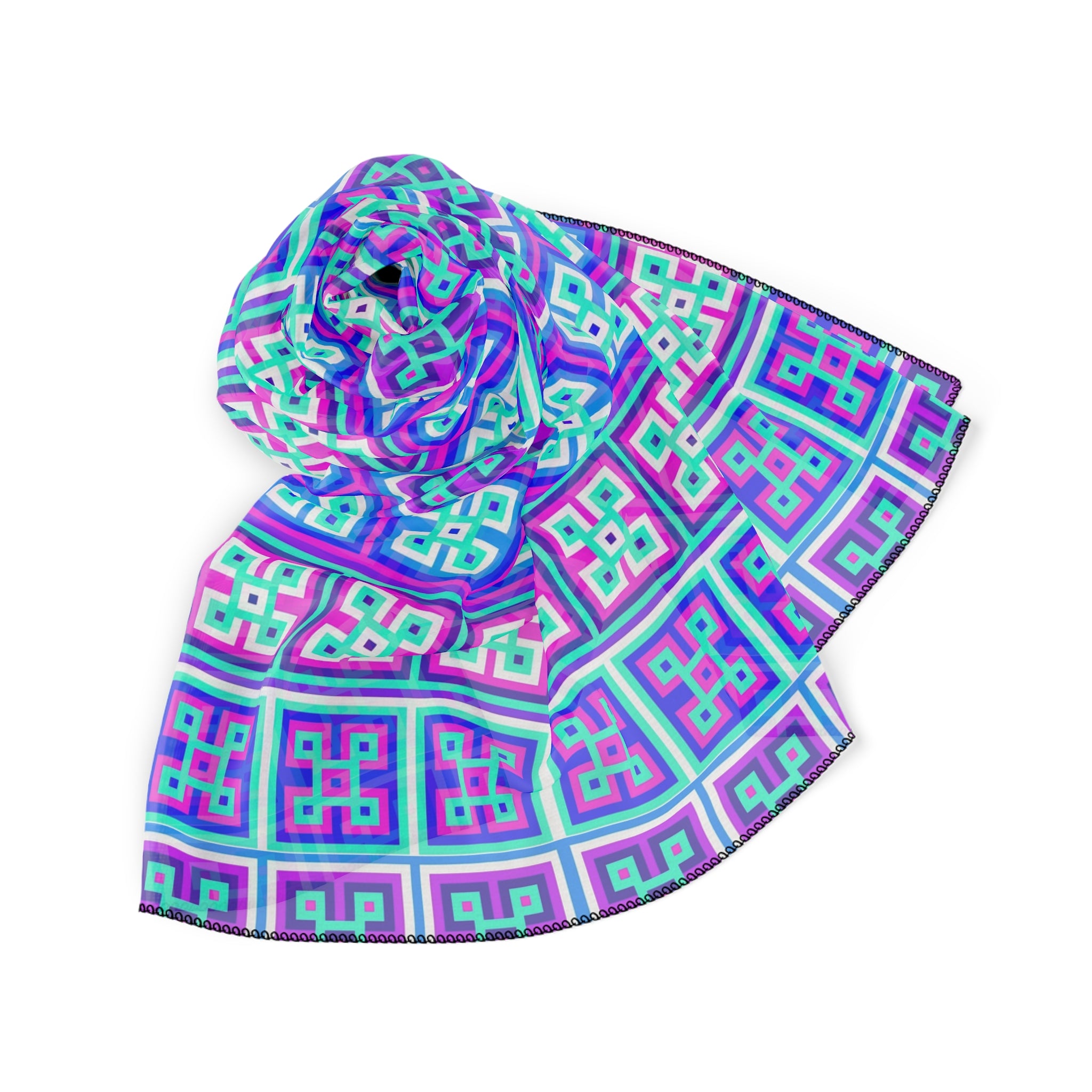 Vibrant Poly Scarf – Colorful Fashion Accessory for Everyday Wear, Perfect for Spring, Summer, Gifts, Festivals, and Travel