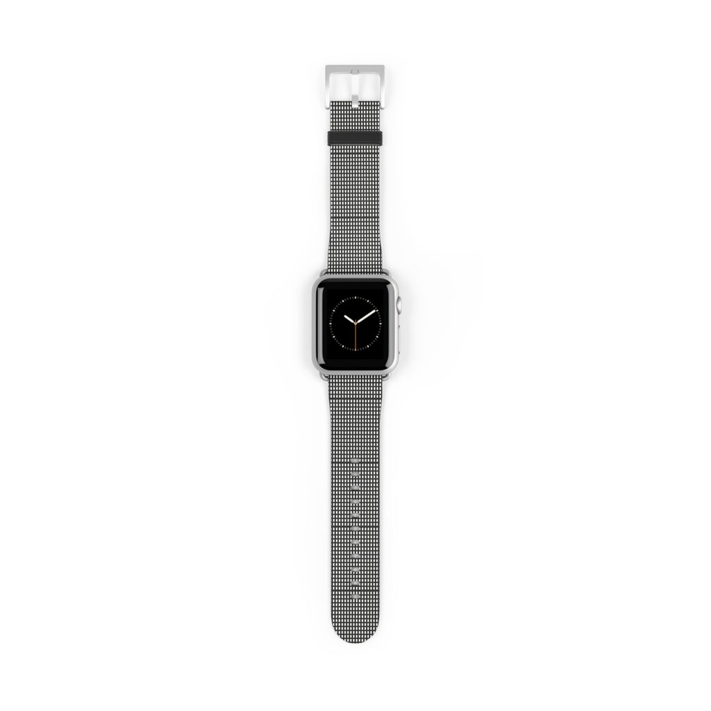 Stylish Black Checkered Watch Band, Modern Accessories, Fitness Trackers, Gift for Him or Her, Apple Watch, Fashionable Wristband
