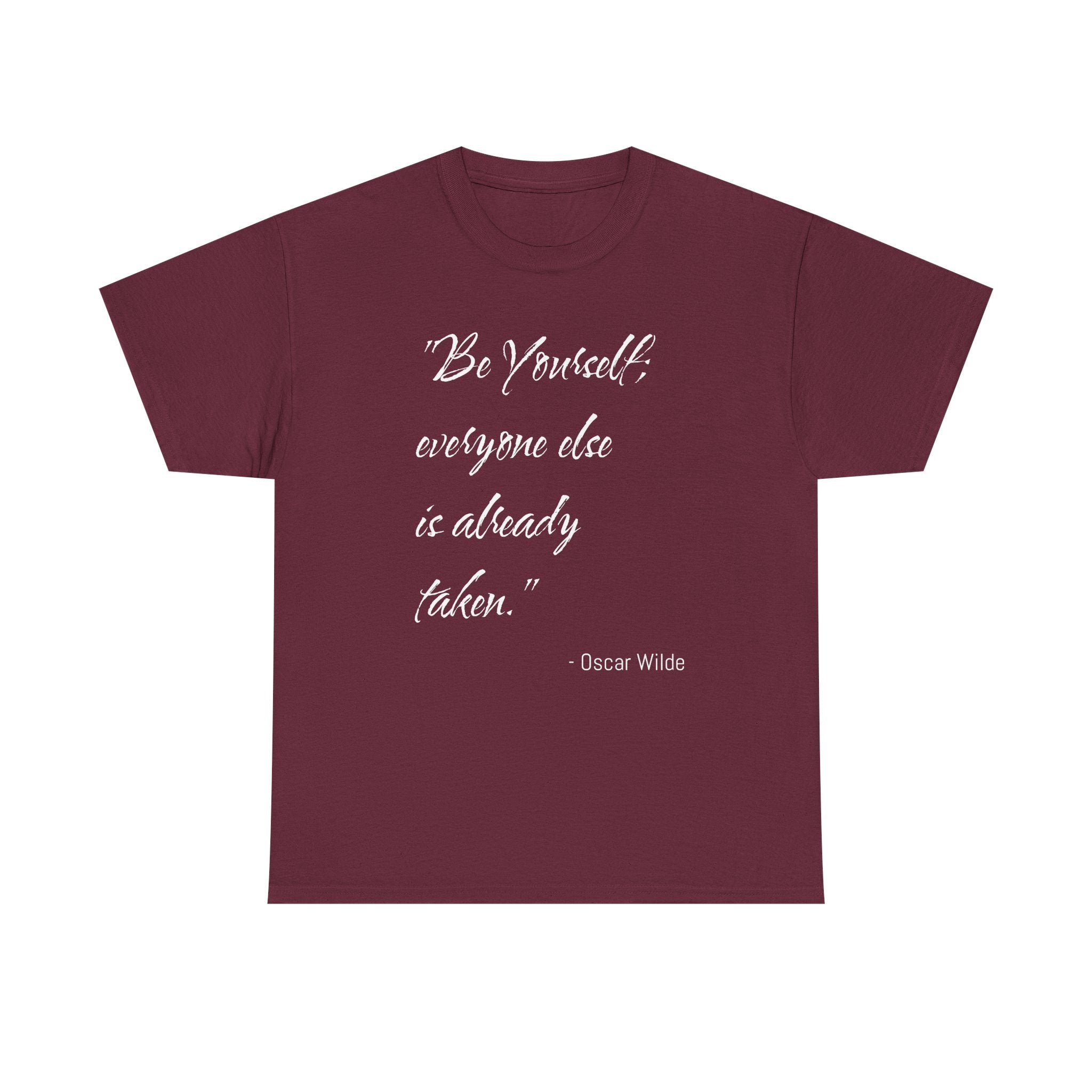 Inspirational Quote Tee: 'Be Yourself' Unisex Heavy Cotton Shirt, Motivational Gift for Friends, Casual Wear, Birthday Apparel