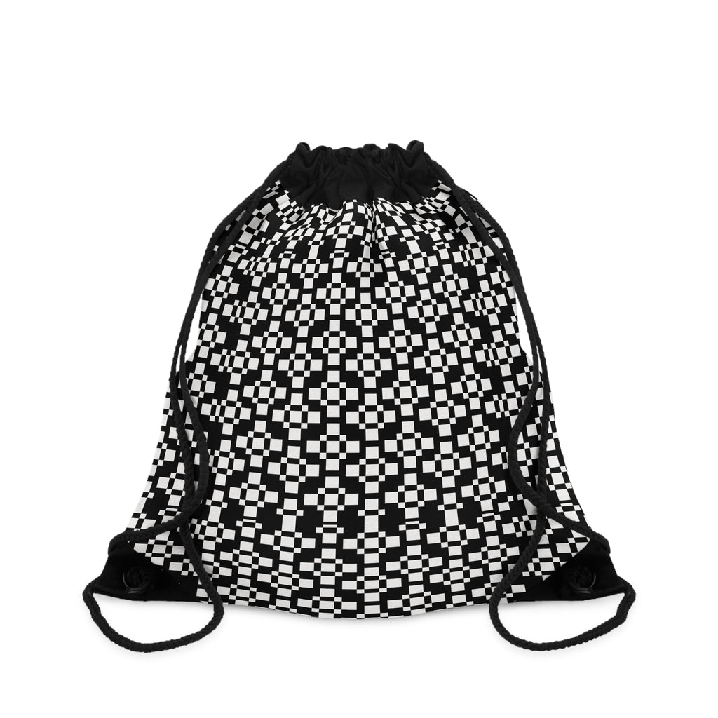 Chic Geometric Drawstring Bag | Stylish Gym Sack, Tote for Everyday Use, Travel Organizer, Gift for Trendsetters