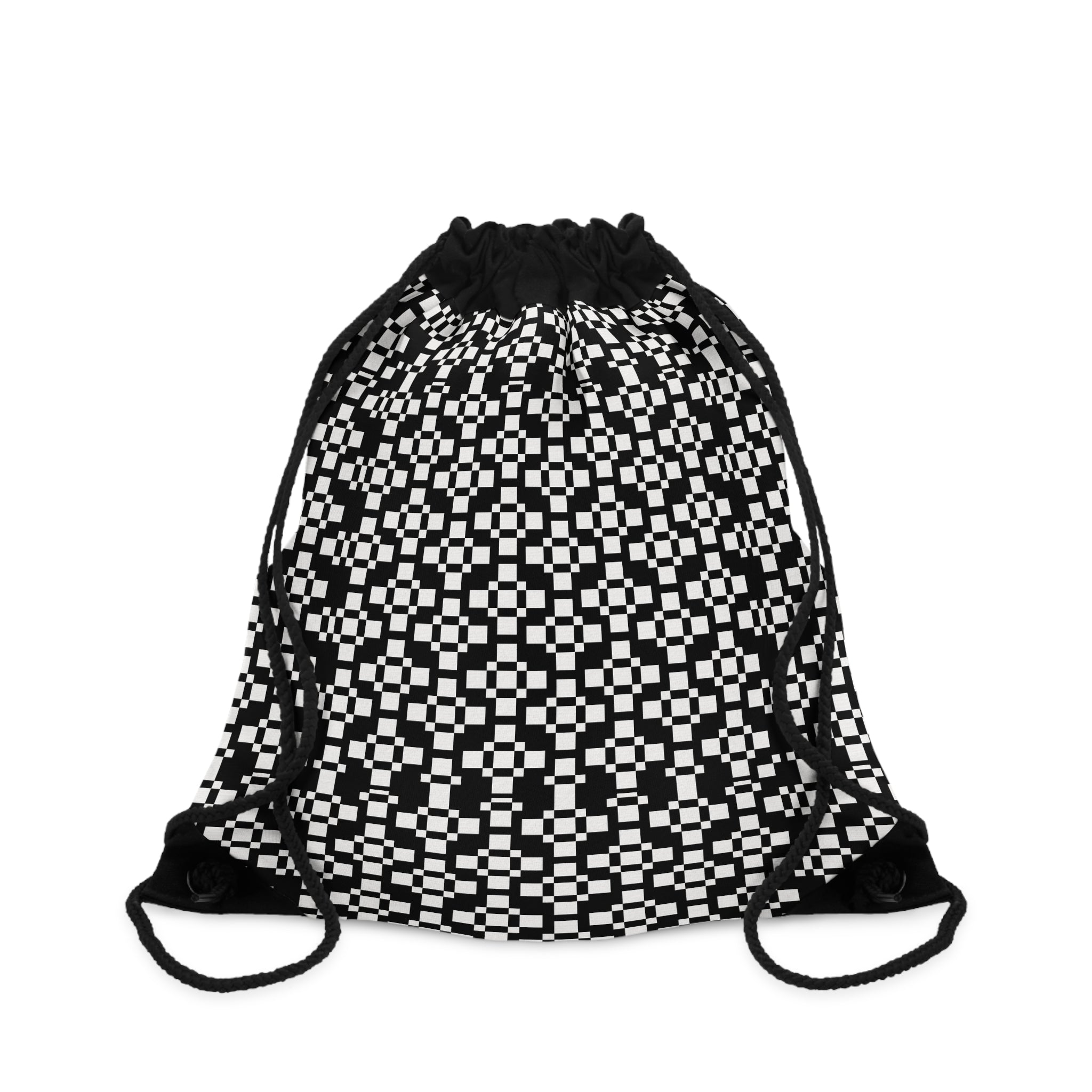Chic Geometric Drawstring Bag | Stylish Gym Sack, Tote for Everyday Use, Travel Organizer, Gift for Trendsetters
