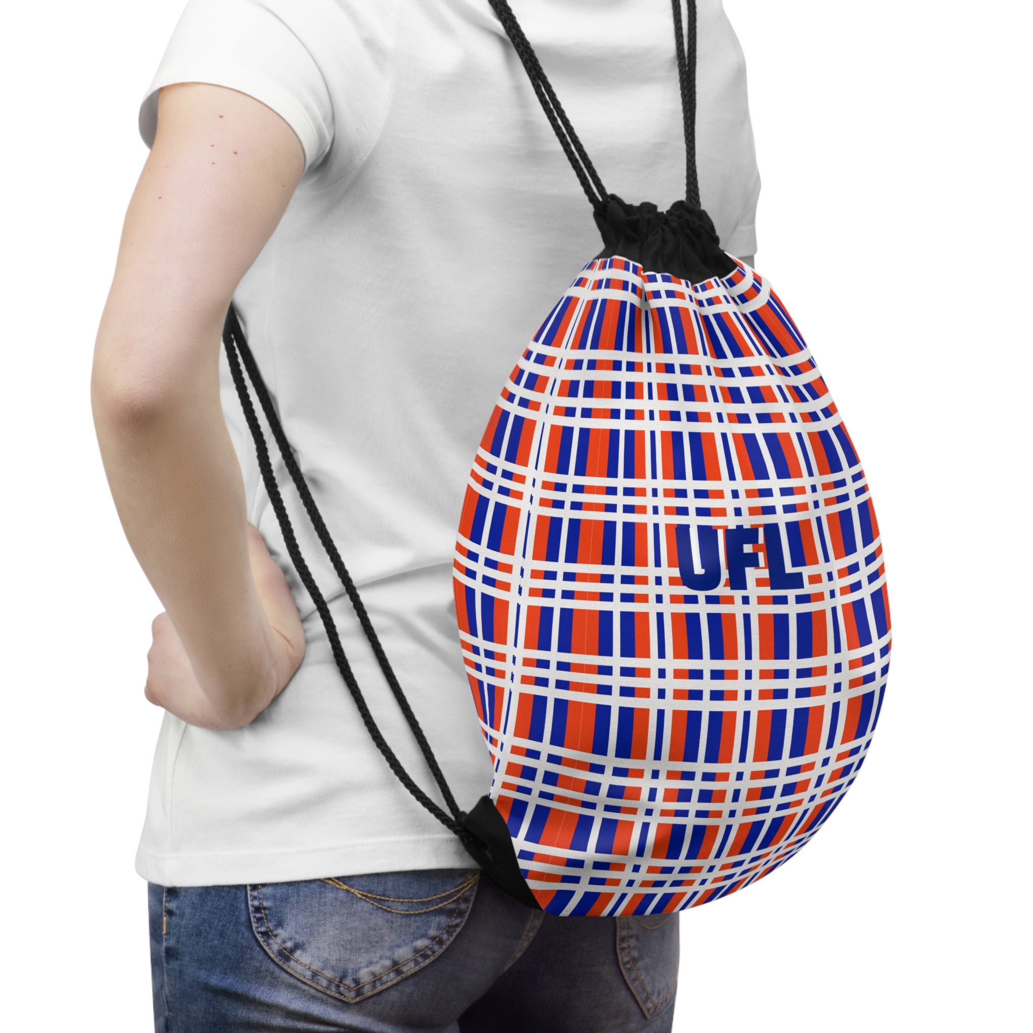 Florida Plaid Drawstring Bag | Sporty Gym Sack, Casual Tote, Travel Backpack, Beach Bag, Unique Gift Idea