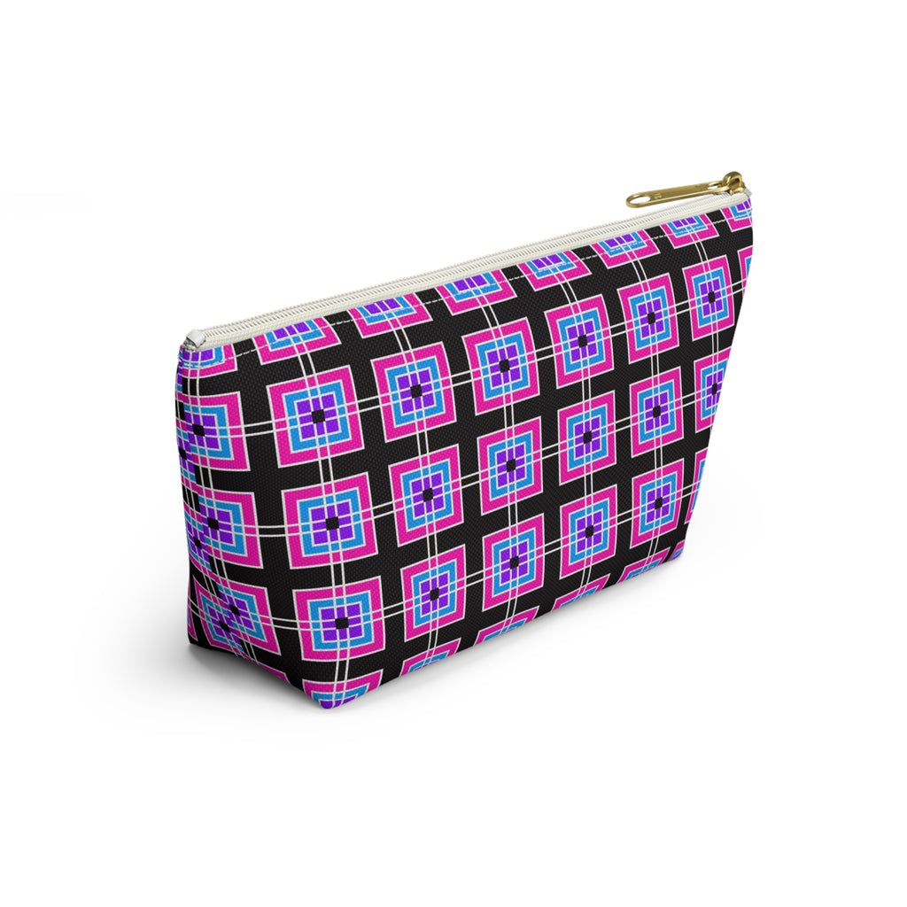 Colorful Geometric Accessory Pouch | Ideal for Makeup, Travel, Gifts, Organizing, School, Home