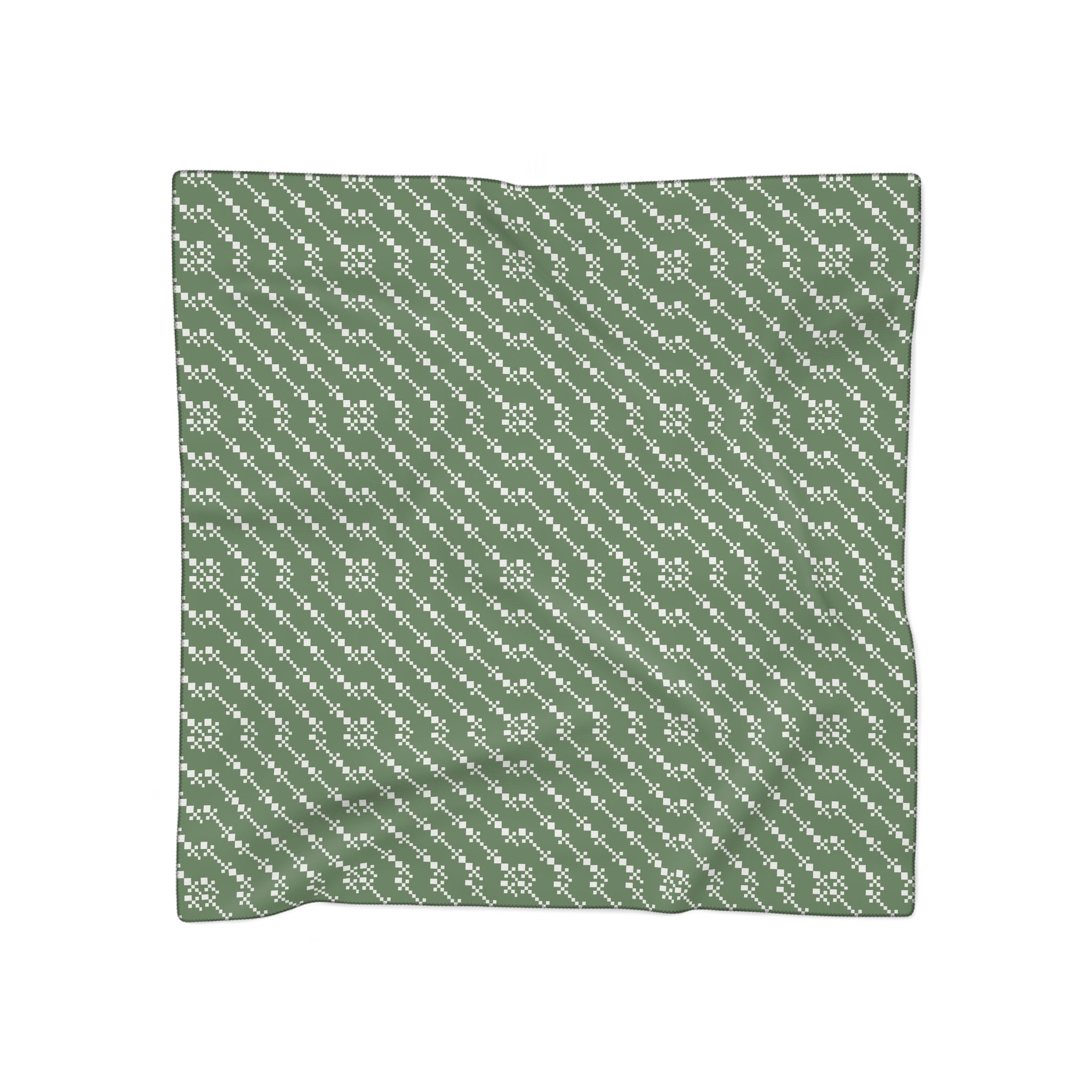 Stylish Poly Scarf, Trendy Green Scarf, Lightweight Fashion Accessory, Gift for Her, Bohemian Chic