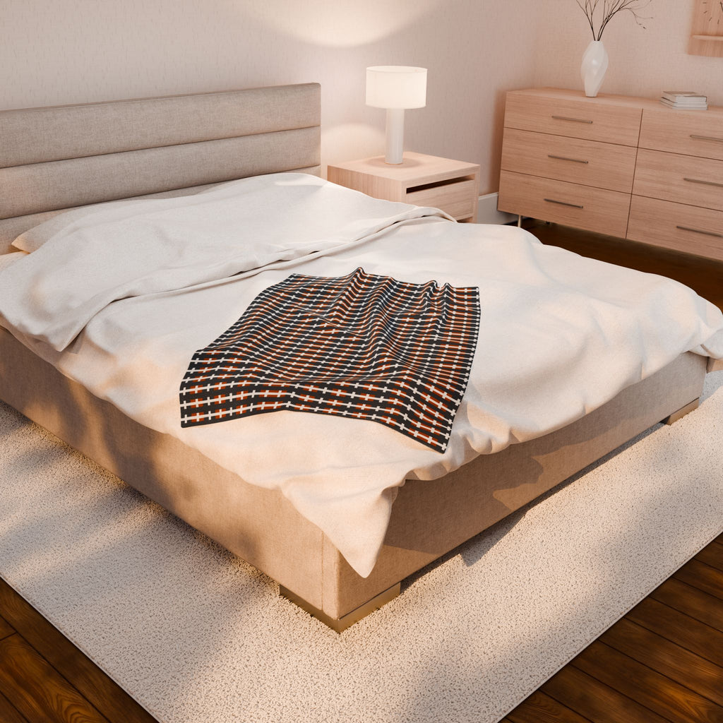 Cozy Velveteen Plush Blanket - Perfect for Home, Gift, Holiday Decor, Warmth, Softness, U of Austin