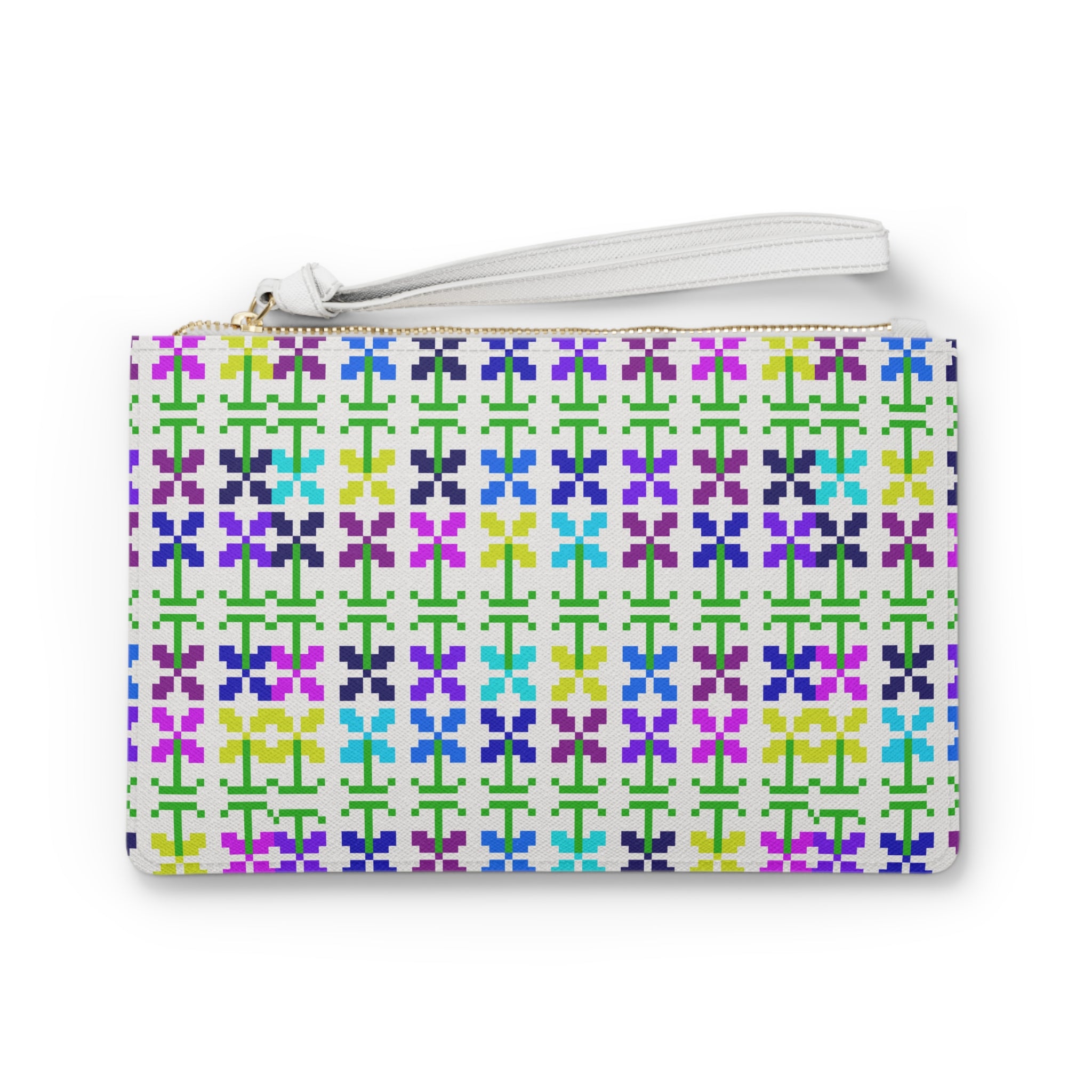 Colorful Floral Clutch Bag | Trendy Wristlet Pouch for Women, Perfect for Parties, Travel, Gifts, Everyday Use