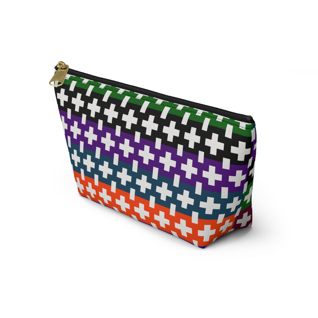 Colorful Geometric Accessory Pouch, Cosmetic Bag, Travel Organizer, Pencil Case, Gifts for Her, Bright Pattern