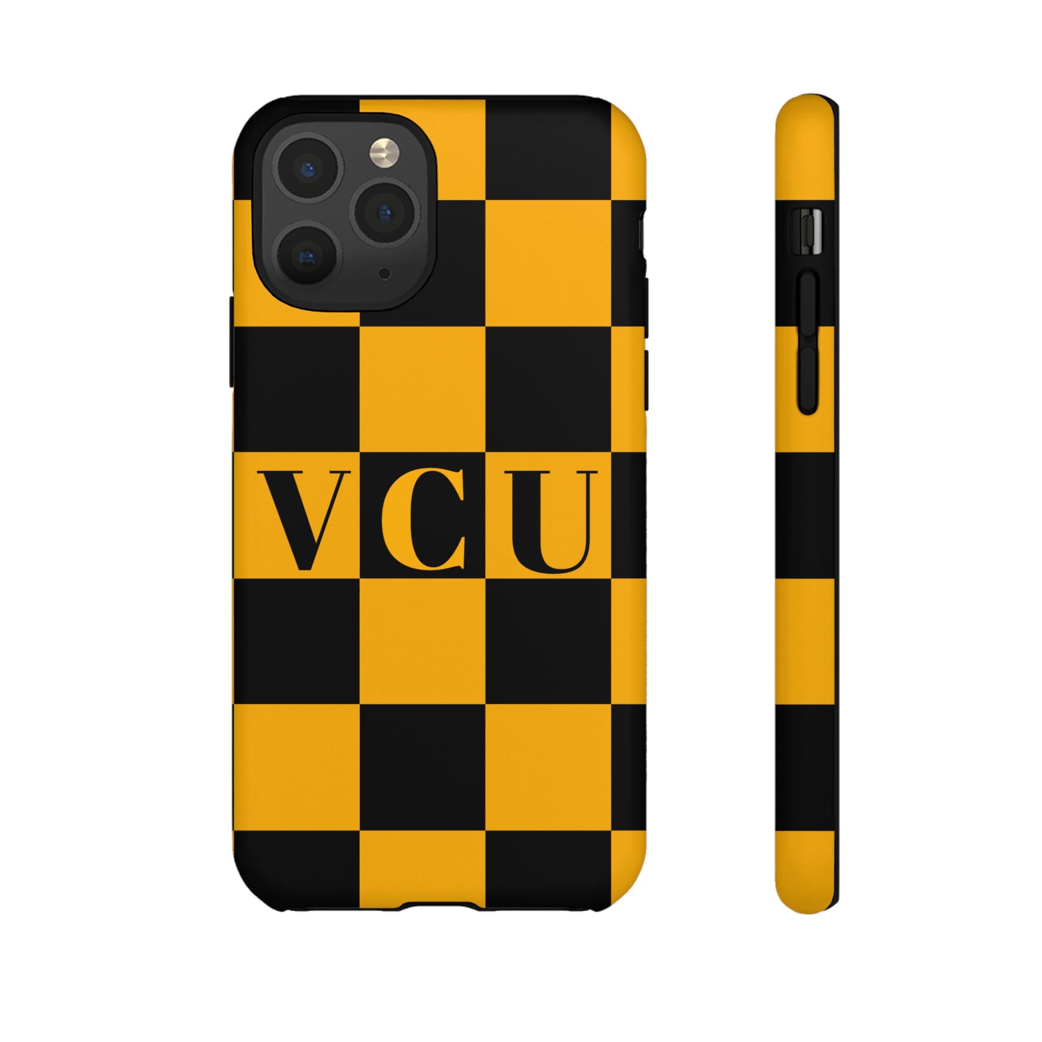 VCU Checkered Phone Case, Tough Cases for VCU Fans, College Student Gear, Sports Team Accessory, Unique Gift Idea