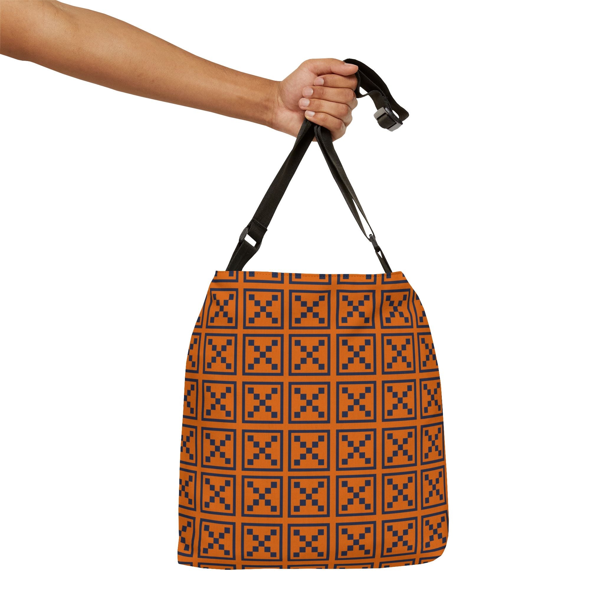 Stylish Adjustable Tote Bag, Trendy Cross-Patterned Bag, Everyday Canvas Tote, Perfect for Shopping, Eco-Friendly Gift Idea