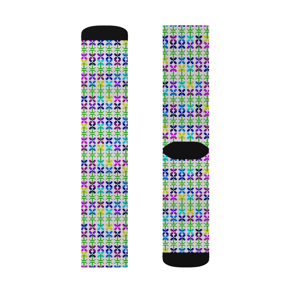 Colorful Patterned Sublimation Socks, Cozy Gift for Her, Fun Accessories, Unique Fashion Statement, Perfect for Birthdays, Everyday Wear