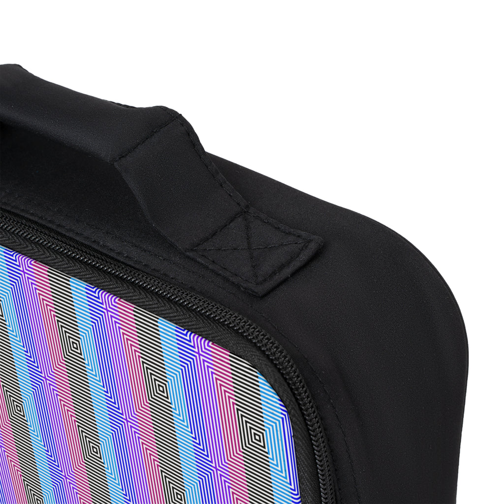 Vibrant Geometric Lunch Bag, Stylish Insulated Meal Container, Kids & Adults, School, Work, Picnic, Travel