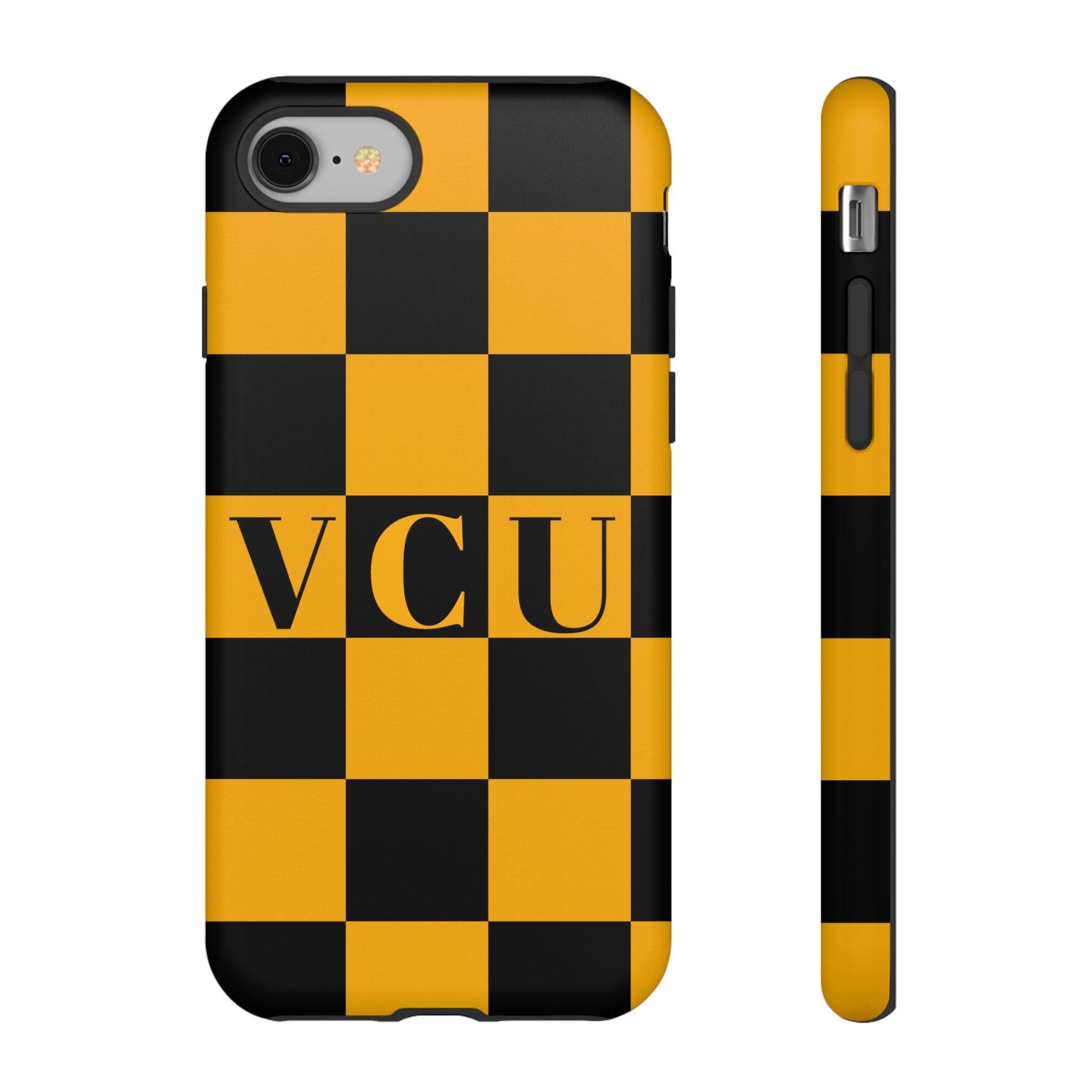VCU Checkered Phone Case, Tough Cases for VCU Fans, College Student Gear, Sports Team Accessory, Unique Gift Idea