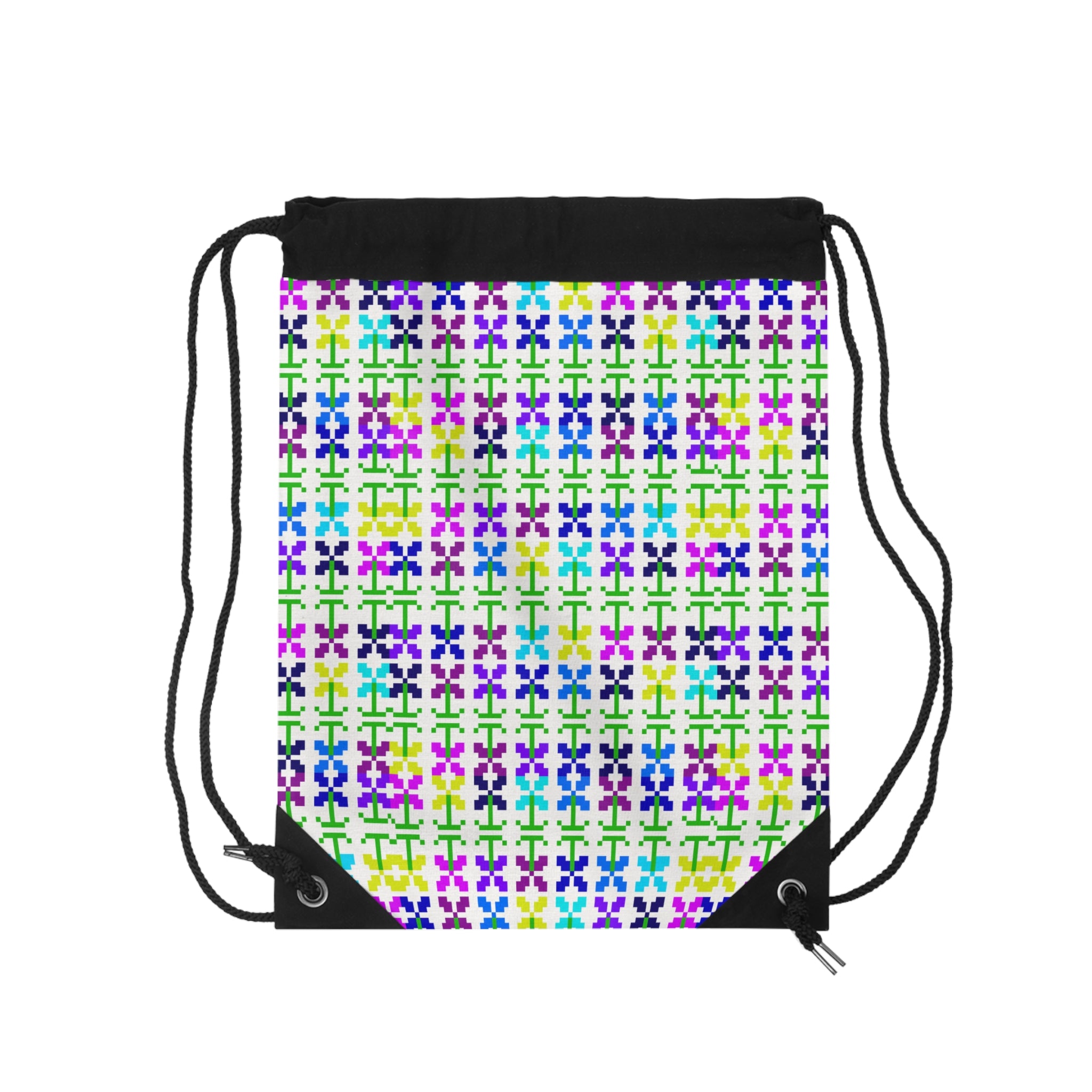 Colorful Pattern Drawstring Bag for Gym, Travel, Beach, School, and Active Lifestyle