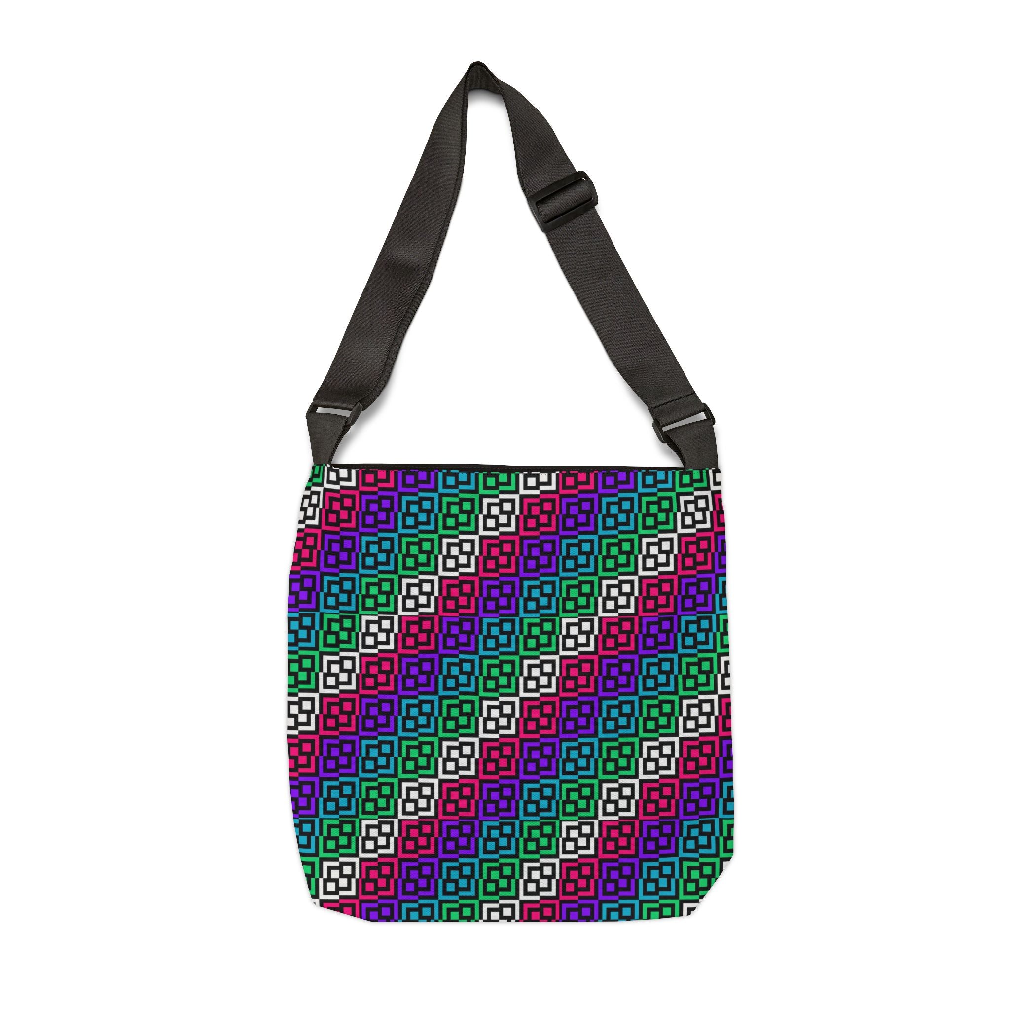 Colorful Pattern Adjustable Tote Bag for Everyday Use, Eco-Friendly Shopping Bag, Stylish Travel Carrier, Perfect Gift for Any Occasion