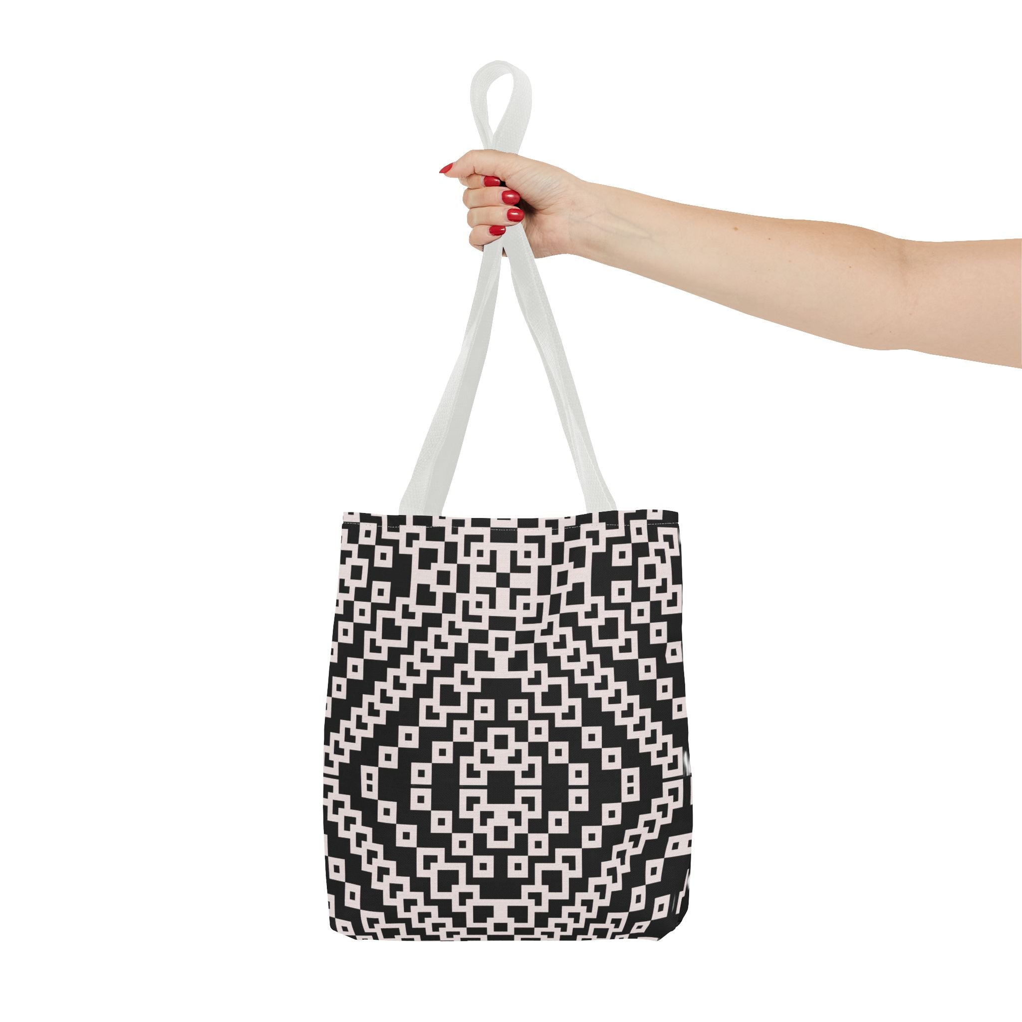 Chic Black and White Geometric Tote Bag | Stylish Everyday Carryall, Reusable Grocery Bag, Fashion Accessory, Gift for Her, Travel Tote