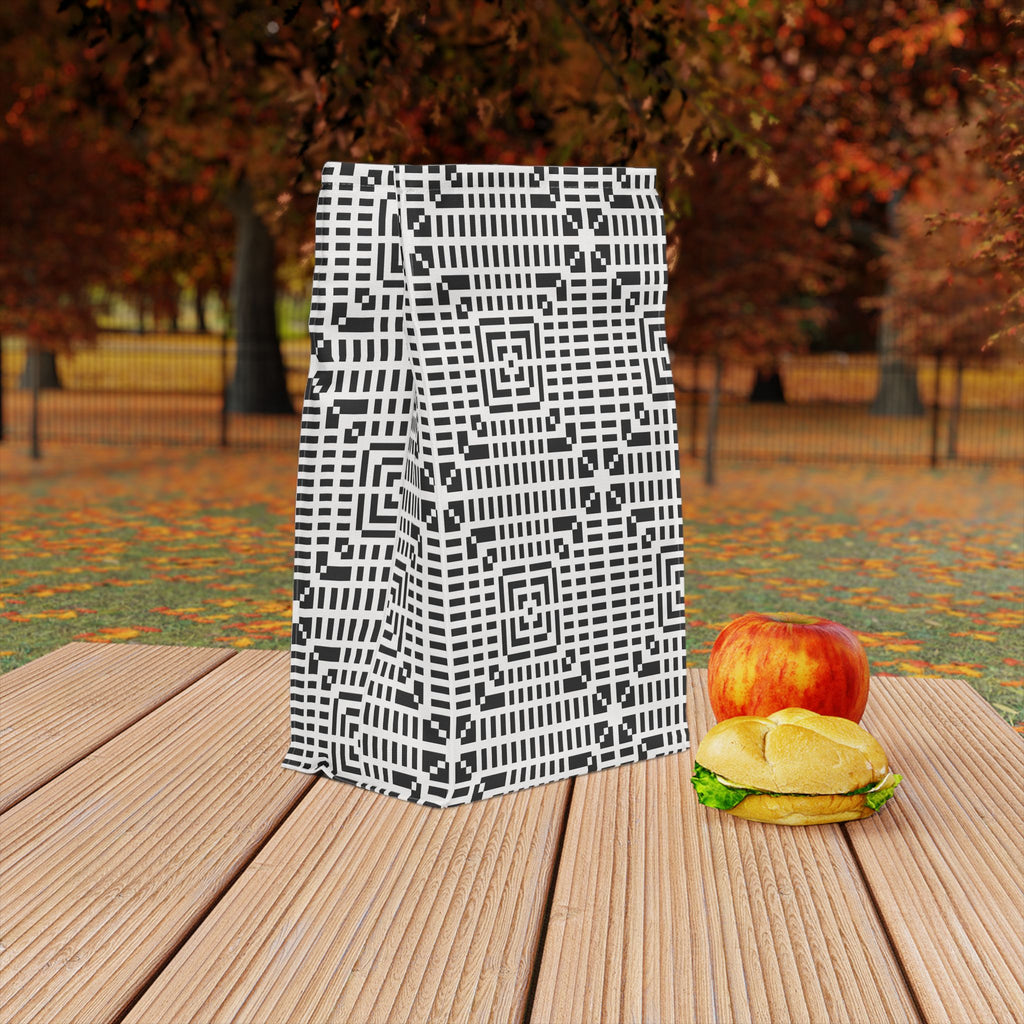 Stylish Polyester Lunch Bag, Modern Lunch Tote, Reusable Food Carrier, Eco-friendly Snack Bag, Minimalist Design