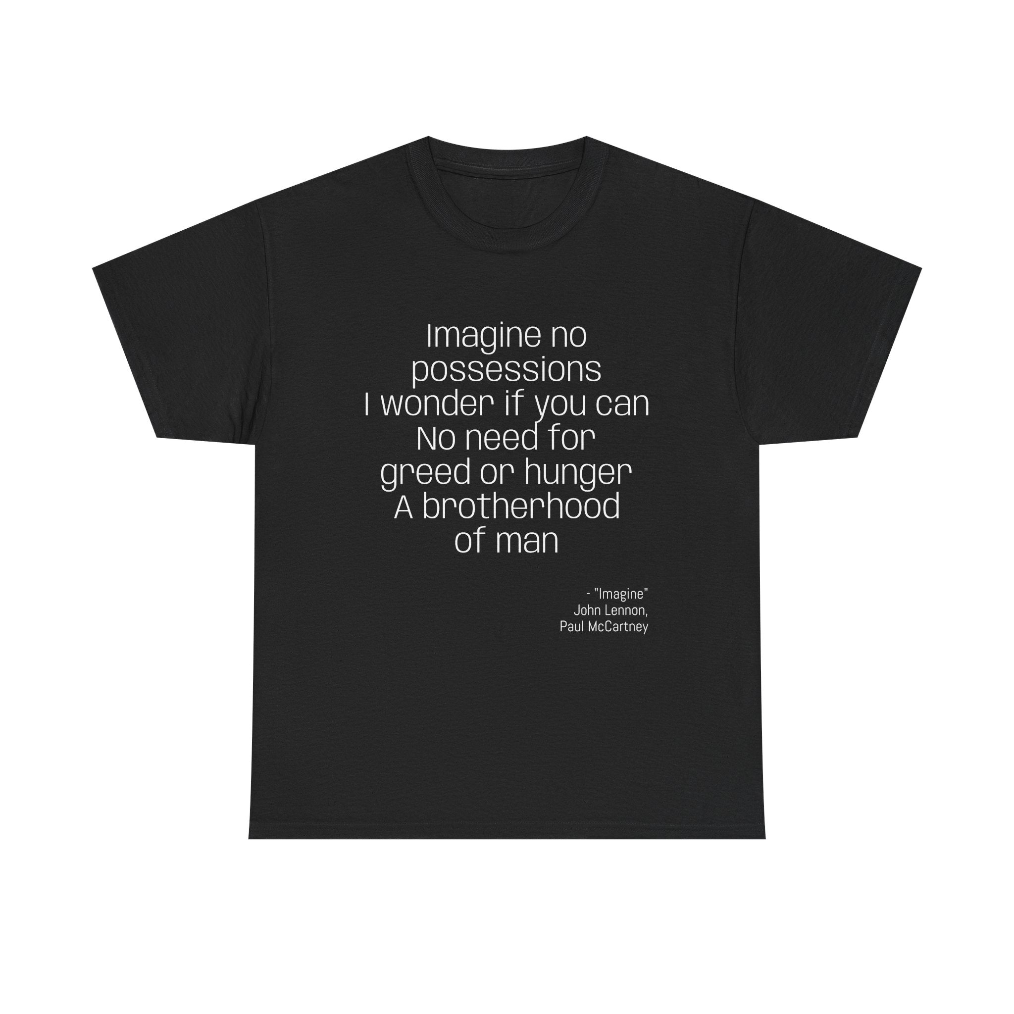 Inspirational Quote T-Shirt - Unisex Heavy Cotton Tee, Gift for Music Lovers, Peace Vibe, Birthday, Everyday Wear, Thought-Provoking Shirth
