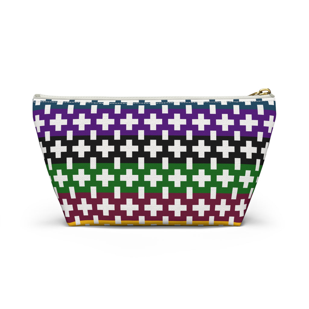 Colorful Geometric Accessory Pouch, Cosmetic Bag, Travel Organizer, Pencil Case, Gifts for Her, Bright Pattern