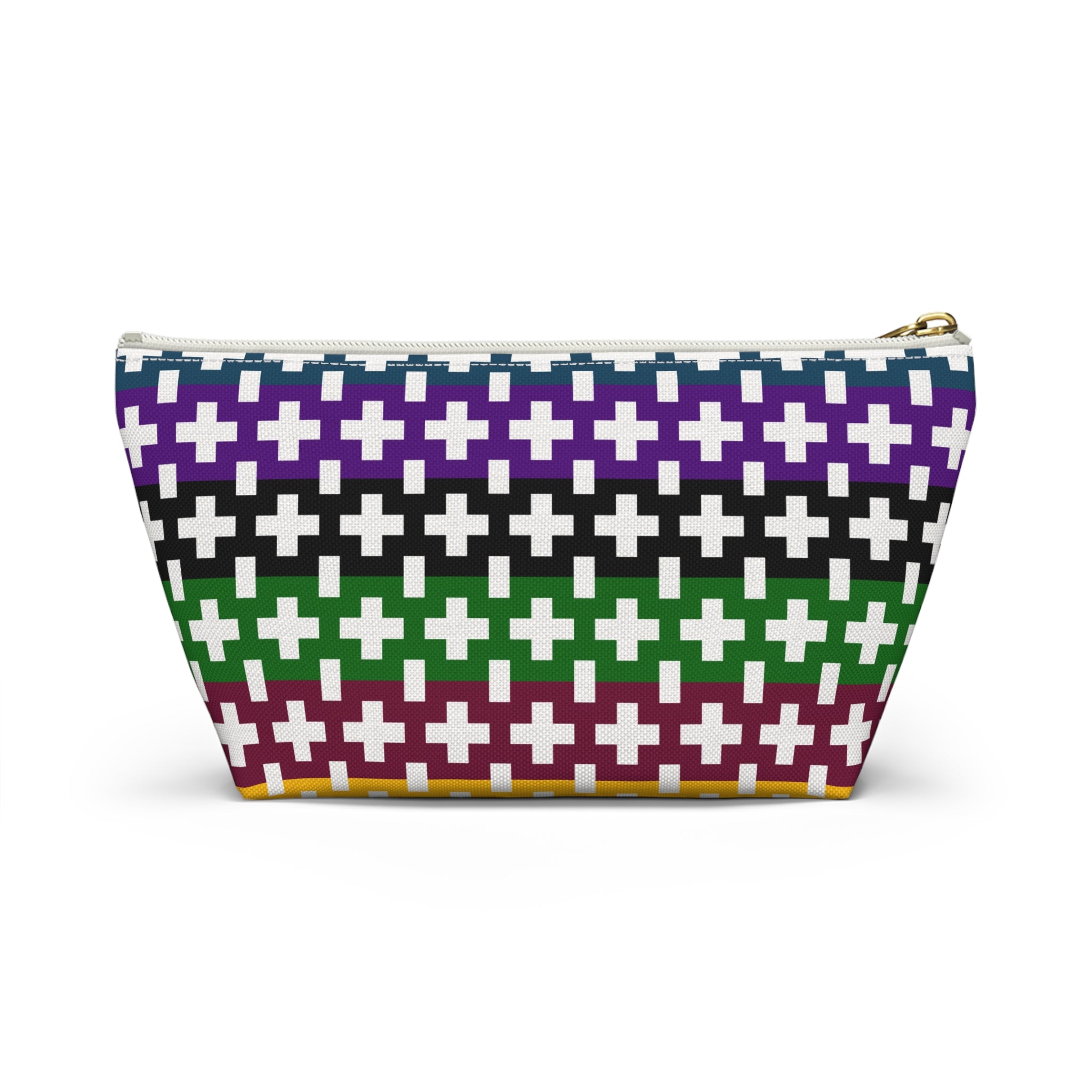 Colorful Geometric Accessory Pouch, Cosmetic Bag, Travel Organizer, Pencil Case, Gifts for Her, Bright Pattern