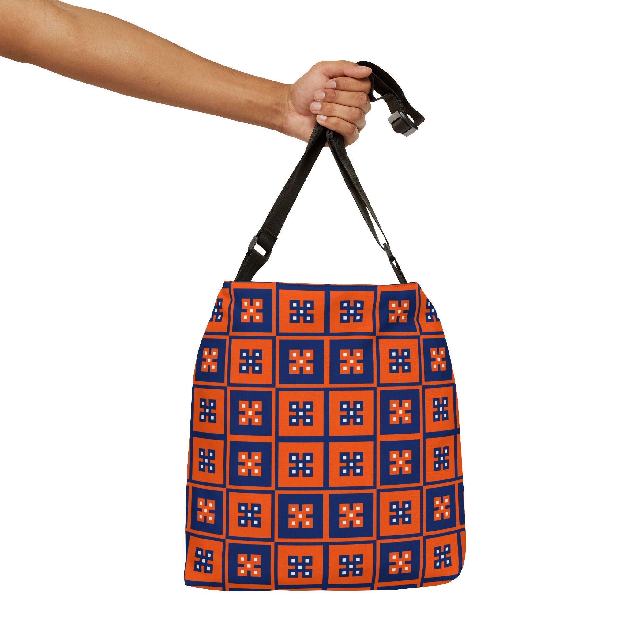 Vibrant Adjustable Tote Bag with Geometric Pattern, Stylish Esprit Bag, All-Purpose Tote for Everyday Use, Festival Ready, Gift for Her